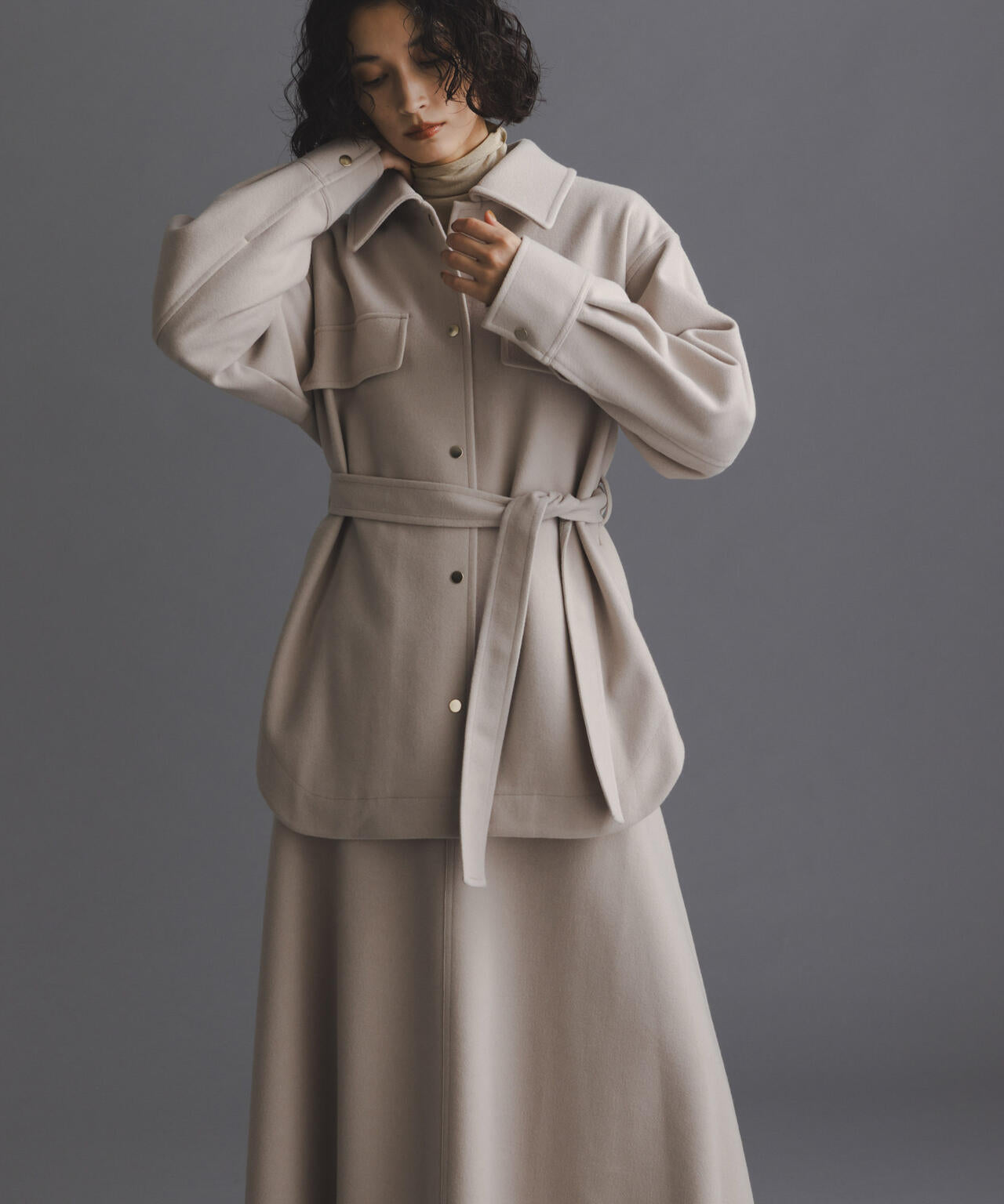 ニードルジャージーフレアスカート 6694230322