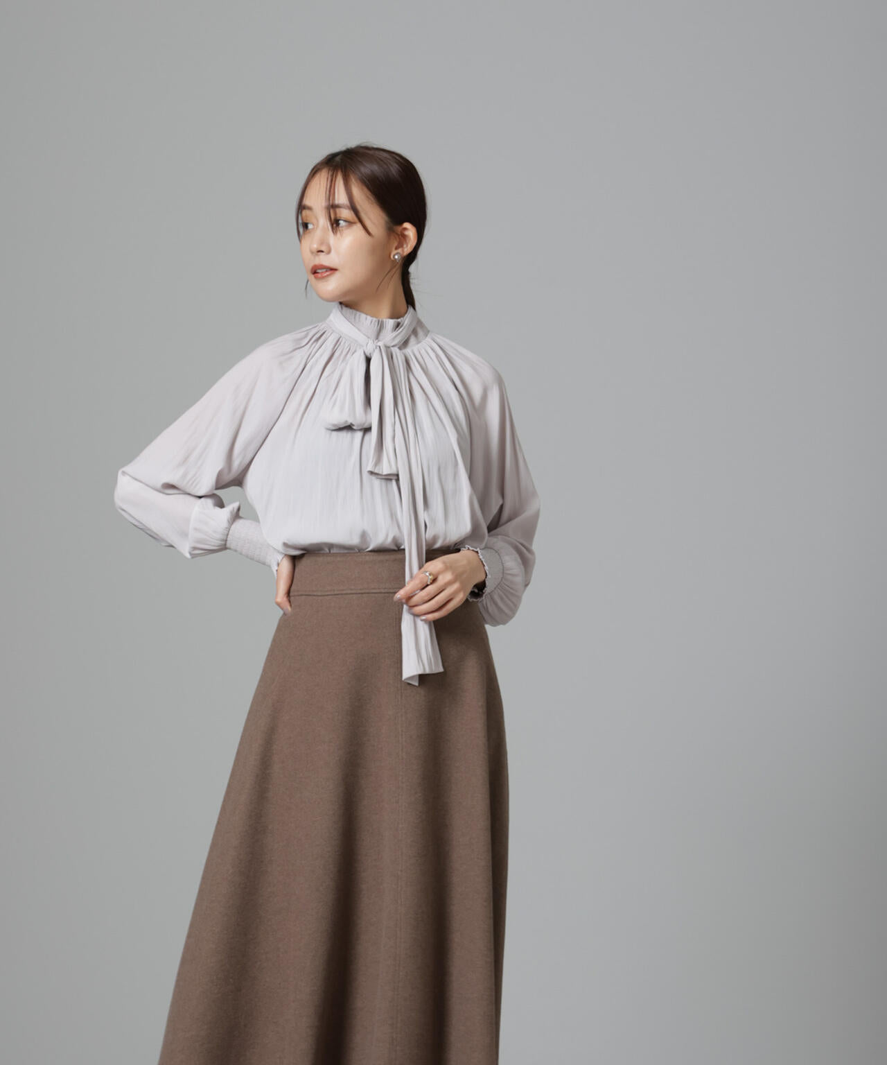 ニードルジャージーフレアスカート 6694230322