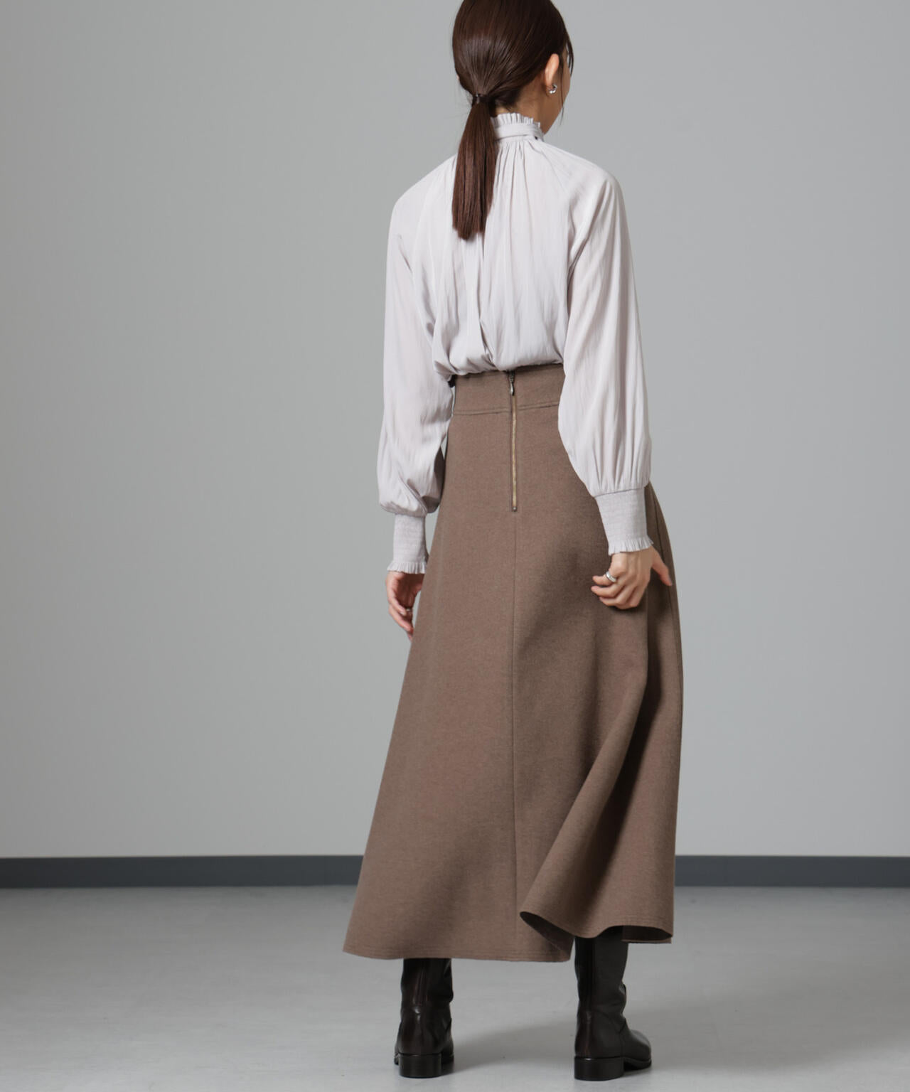 ニードルジャージーフレアスカート 6694230322