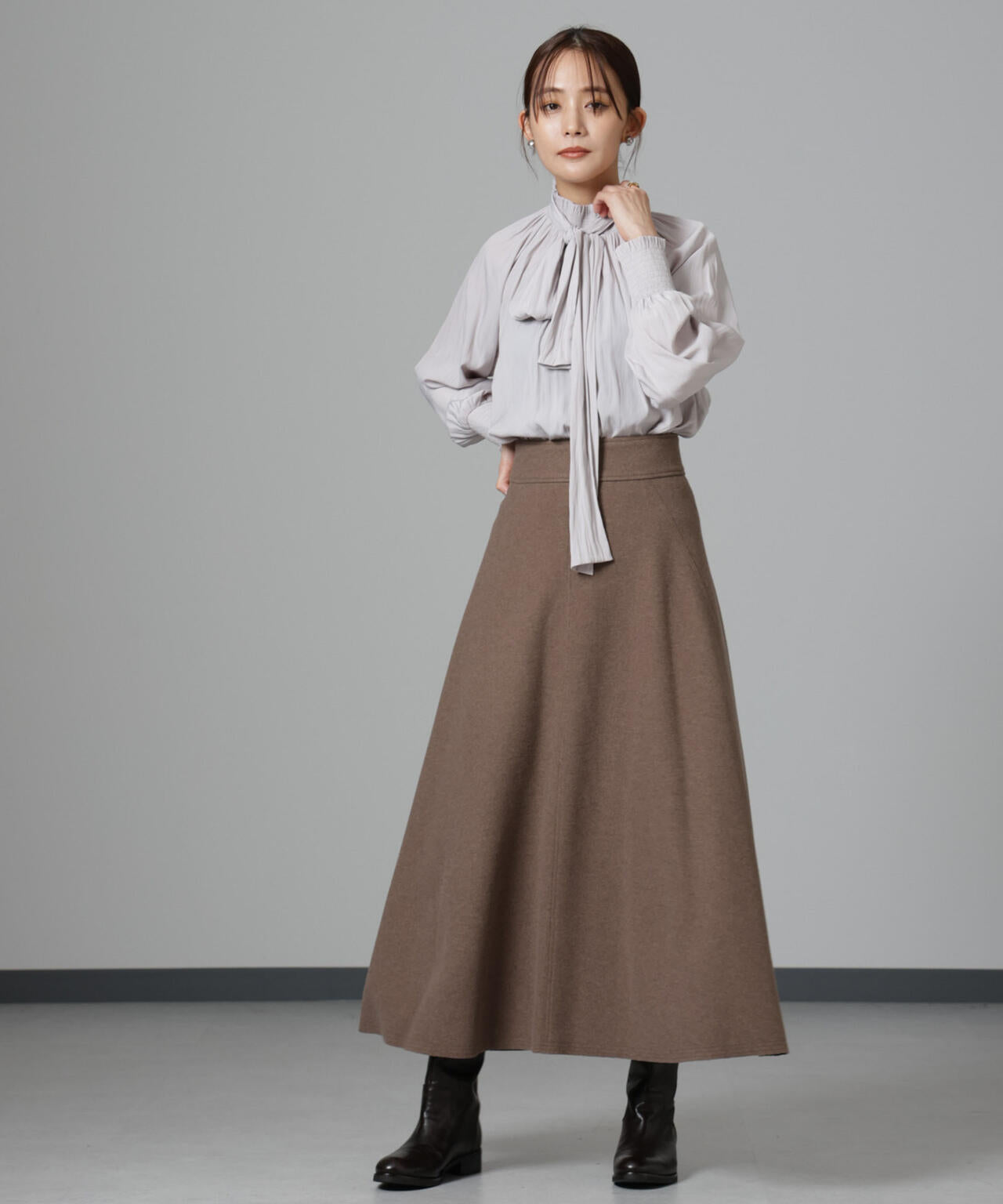 ニードルジャージーフレアスカート 6694230322