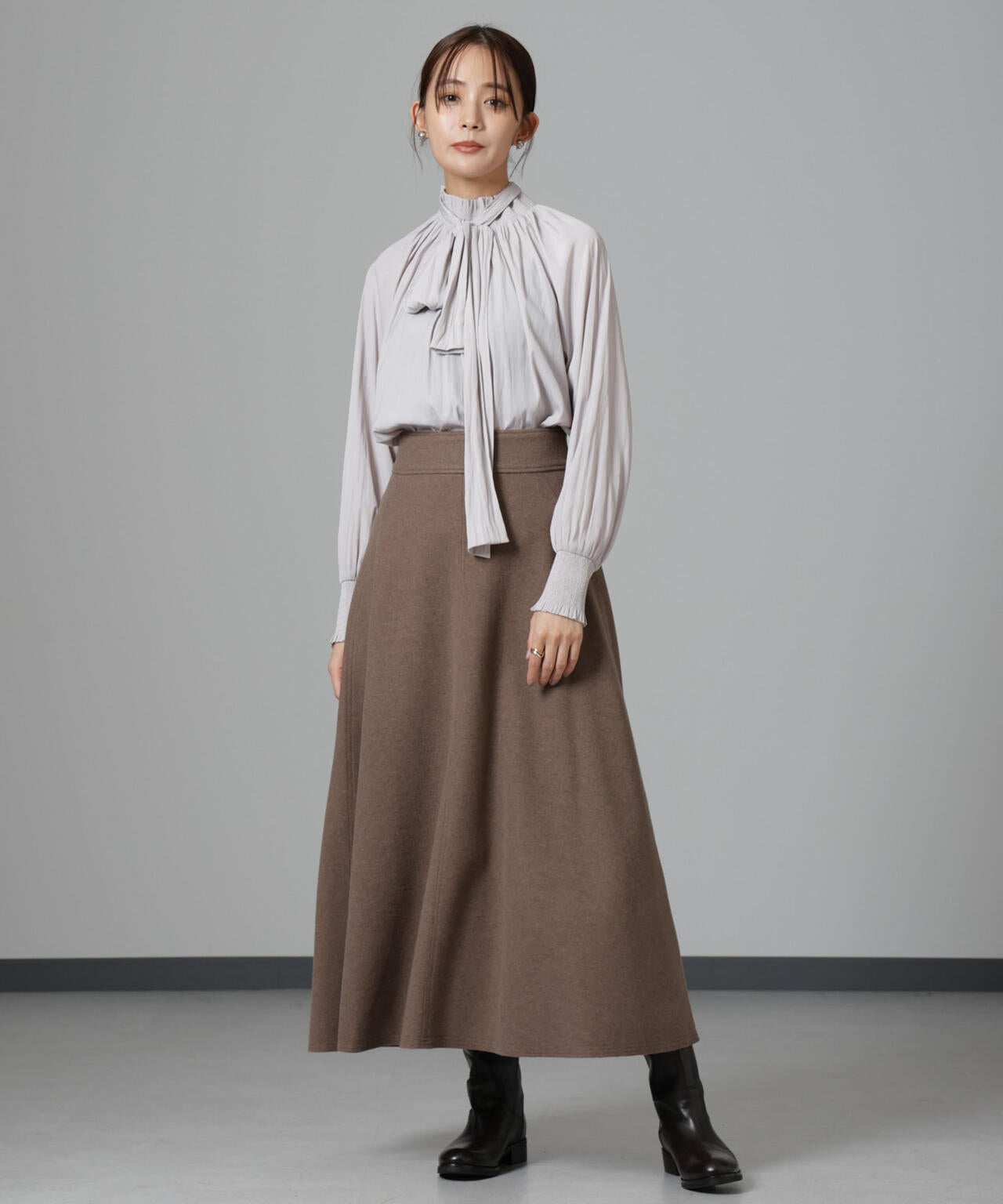 ニードルジャージーフレアスカート 6694230322