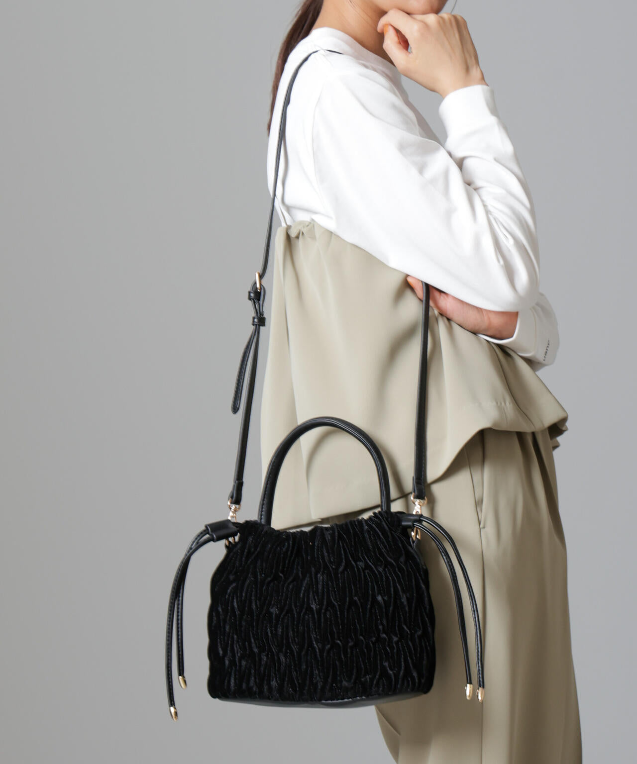 ベロアキルティングバッグ 6694232309