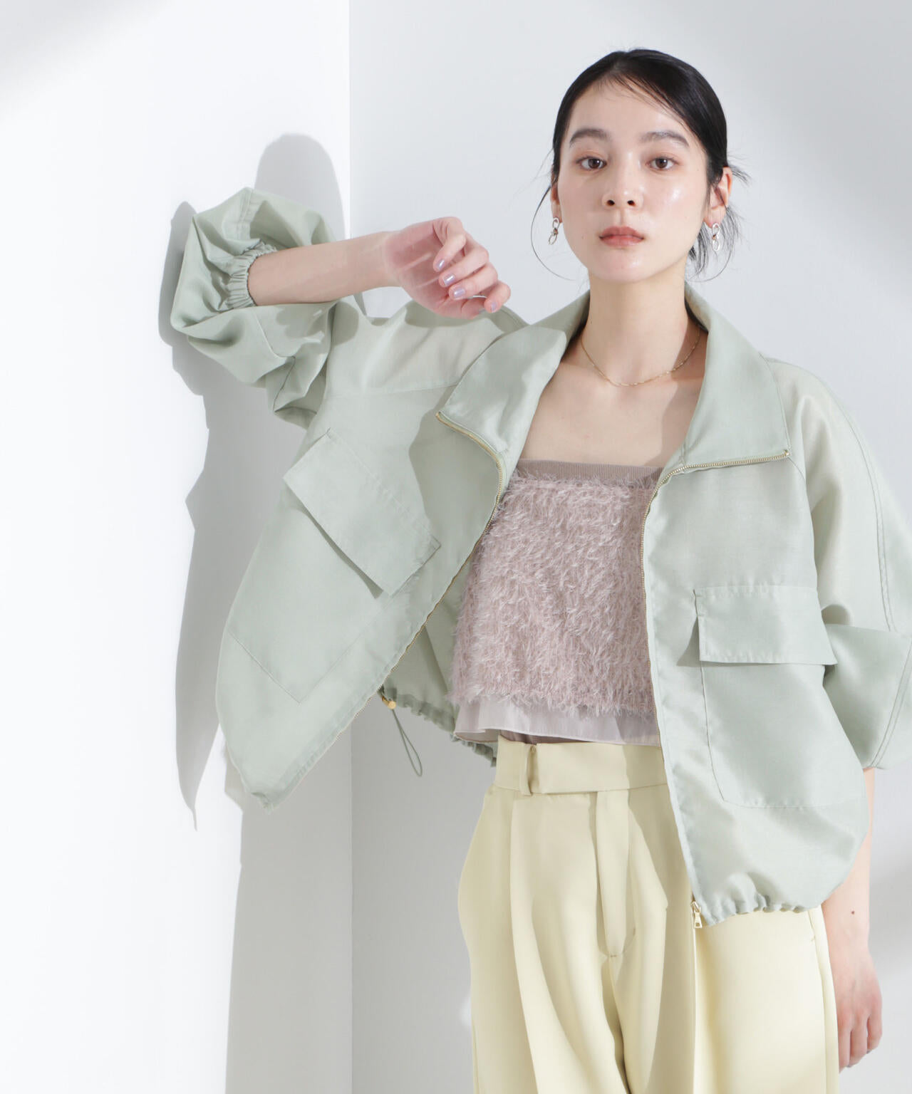 スパンオーガンジーブルゾン 6695112301