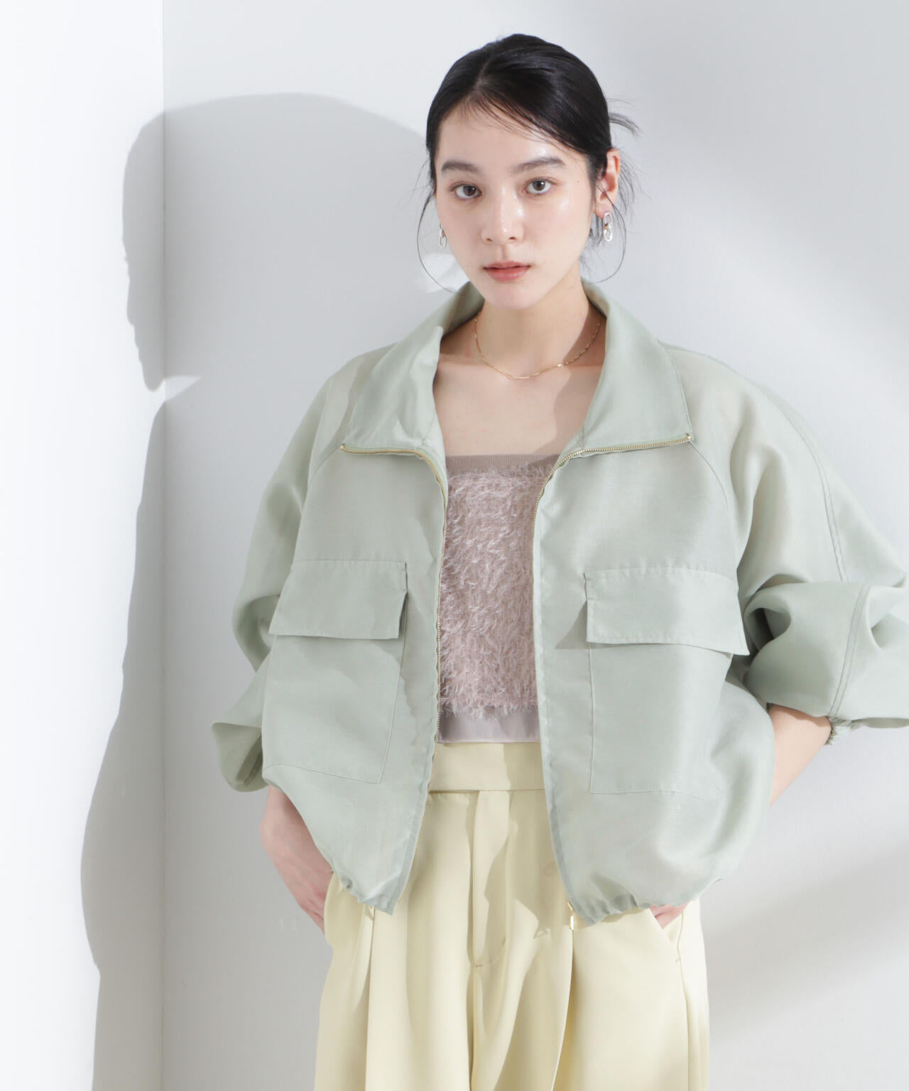 スパンオーガンジーブルゾン 6695112301