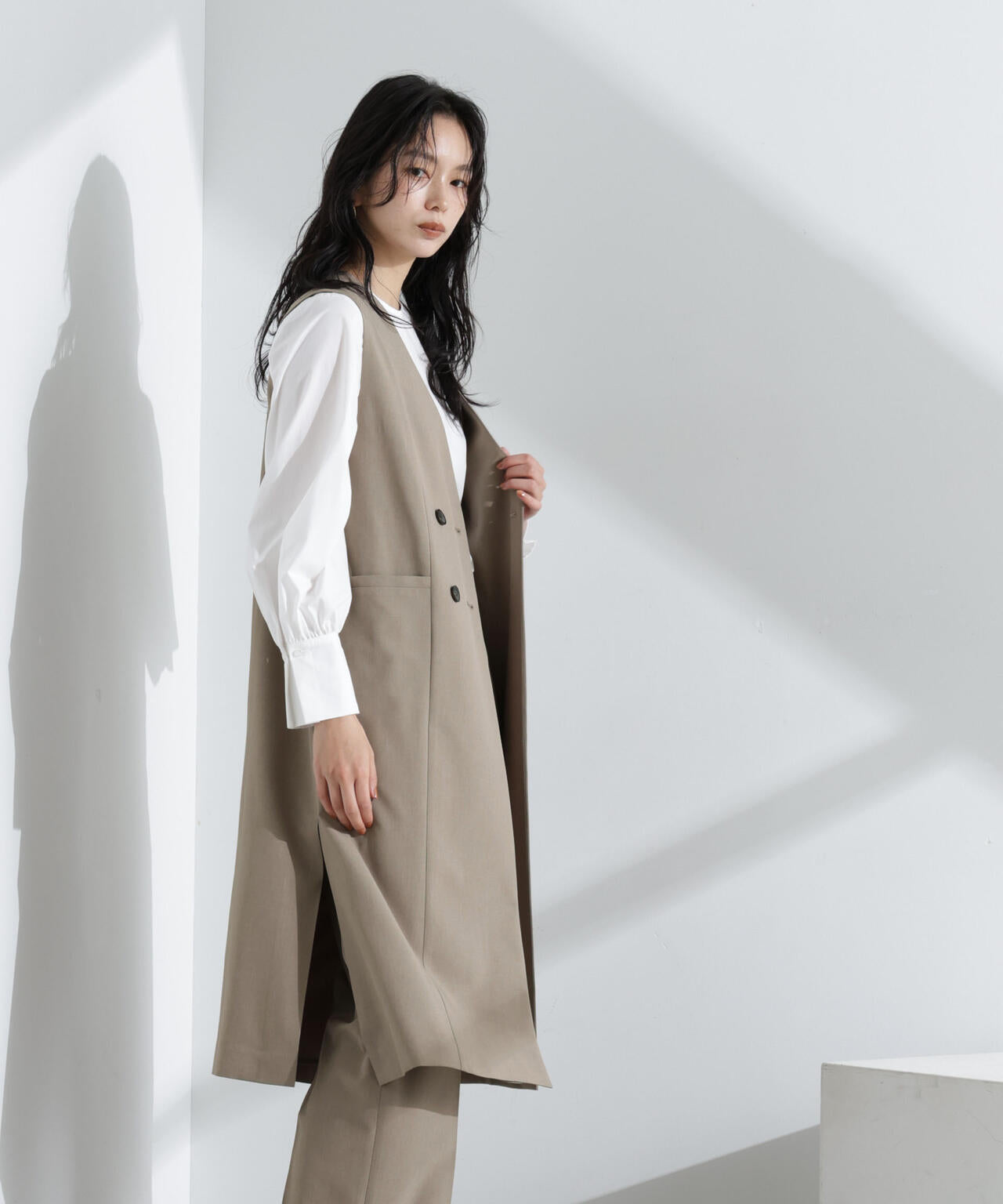 ライトファンクション ロングダブルジレ(セットアップ可) 6695116301