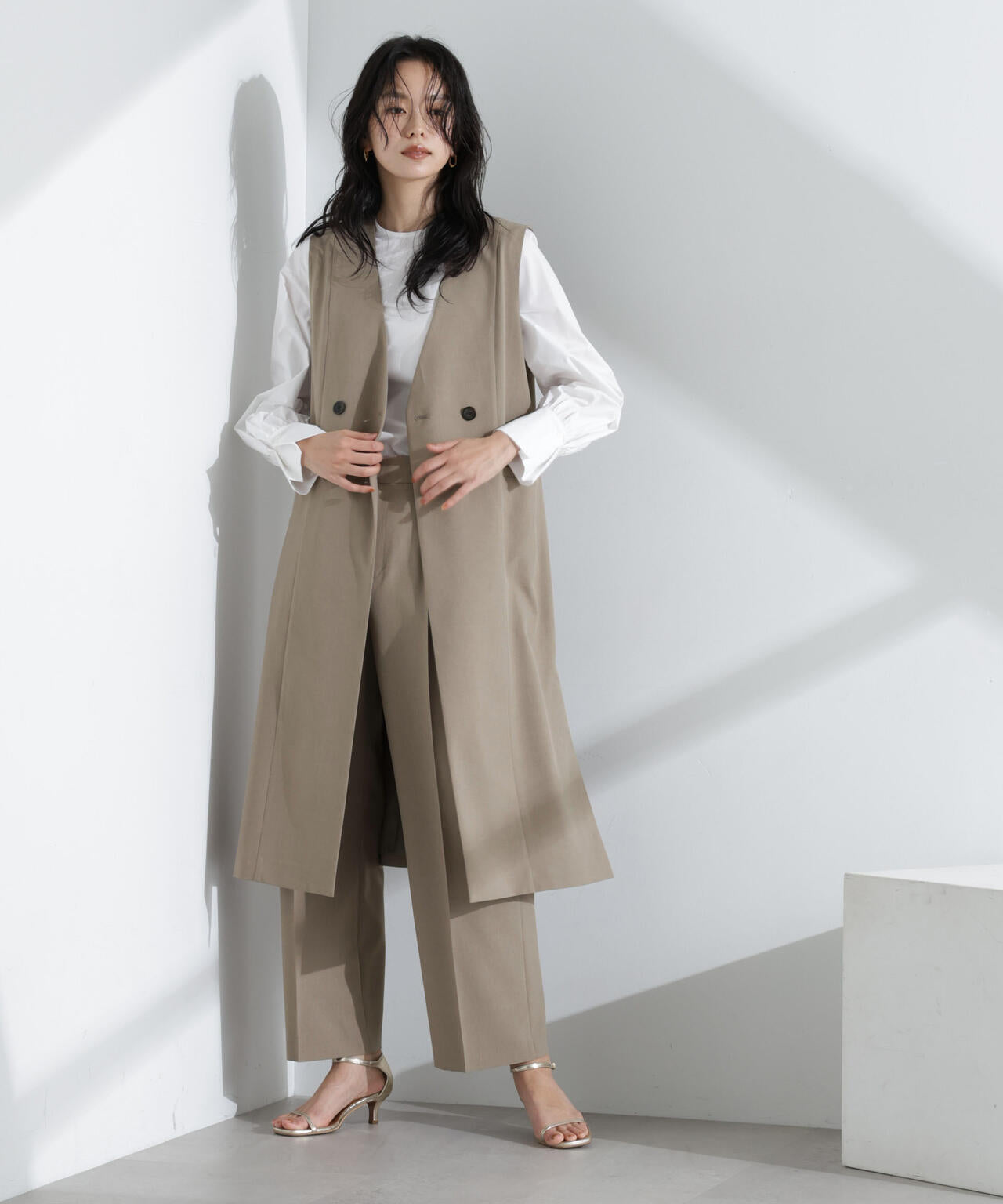 ライトファンクション ロングダブルジレ(セットアップ可) 6695116301