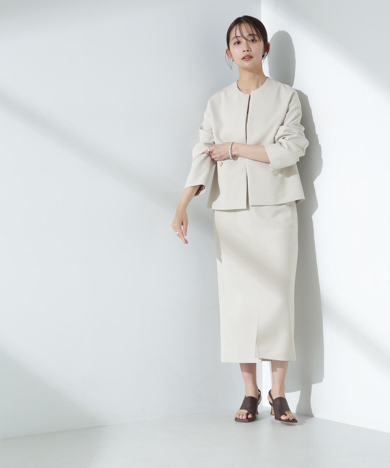 デイリーファンクション ノーカラージャケット(セットアップ可) 6695116303