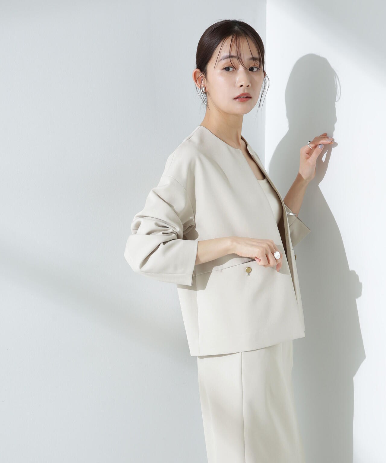 デイリーファンクション ノーカラージャケット(セットアップ可) 6695116303