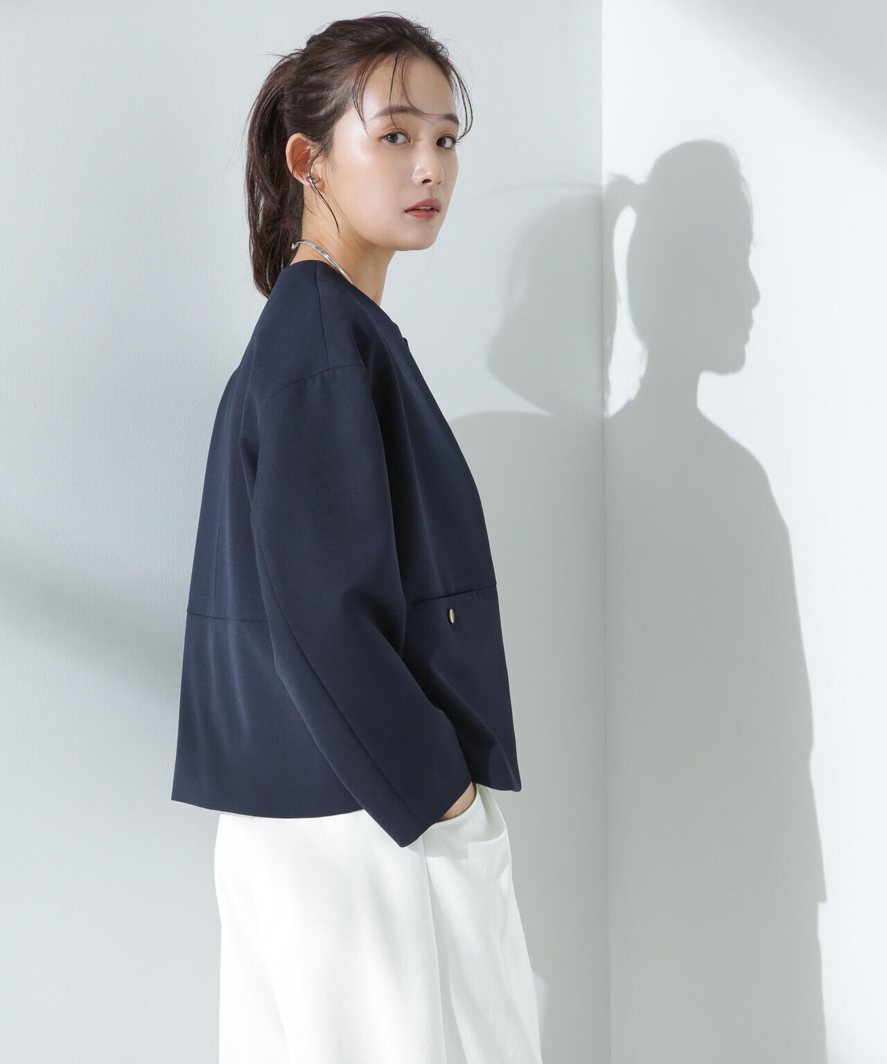 デイリーファンクション ノーカラージャケット(セットアップ可) 6695116303