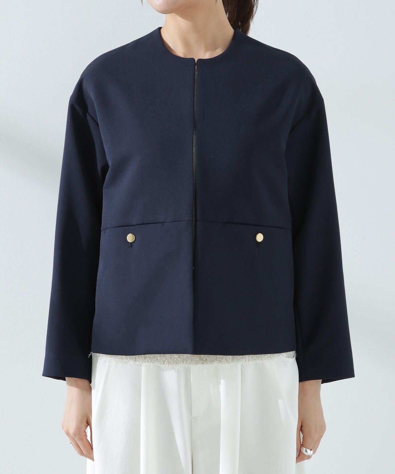 デイリーファンクション ノーカラージャケット(セットアップ可) 6695116303