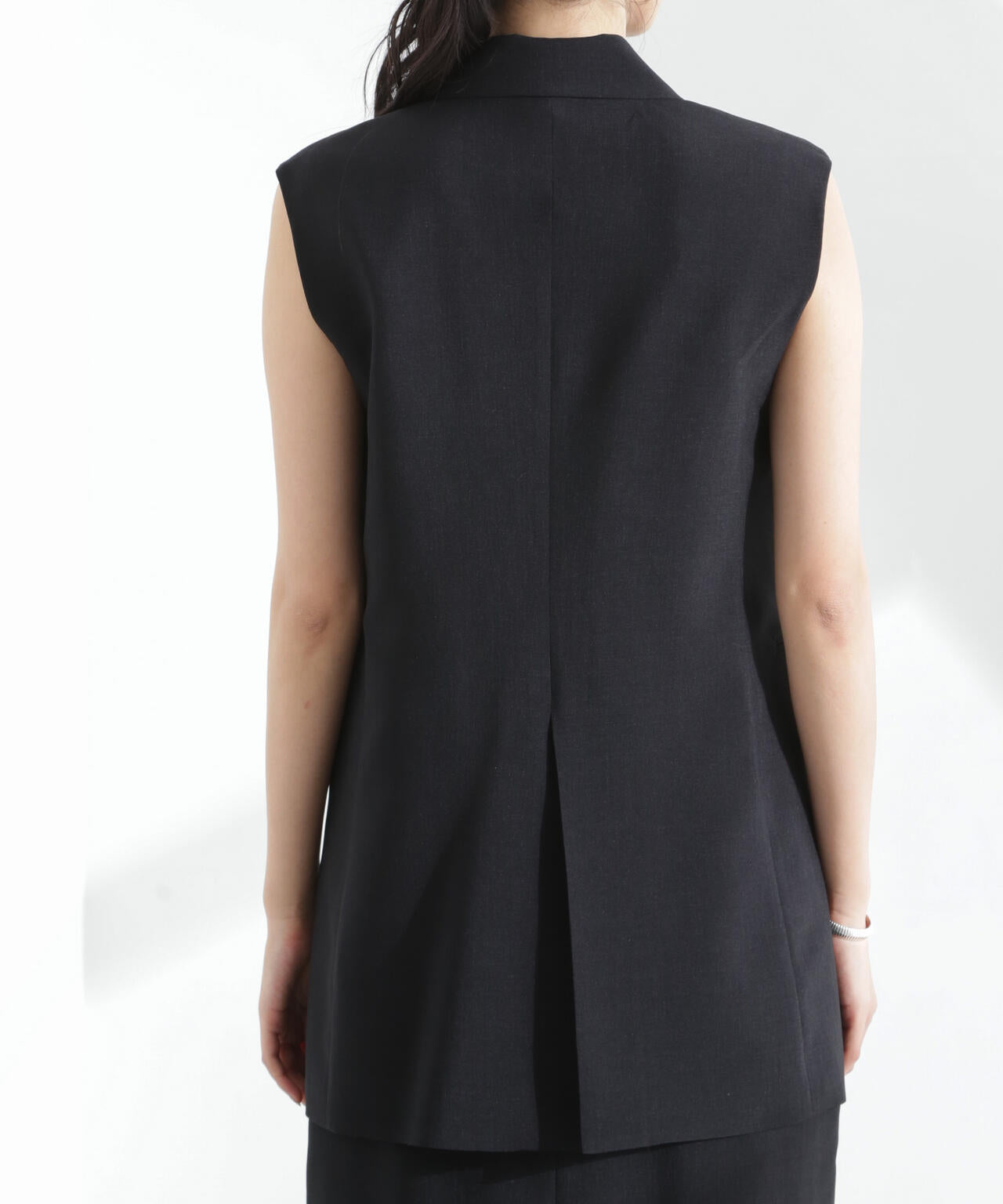 メランジドライ テーラードダブルジレ(セットアップ可) 6695116309