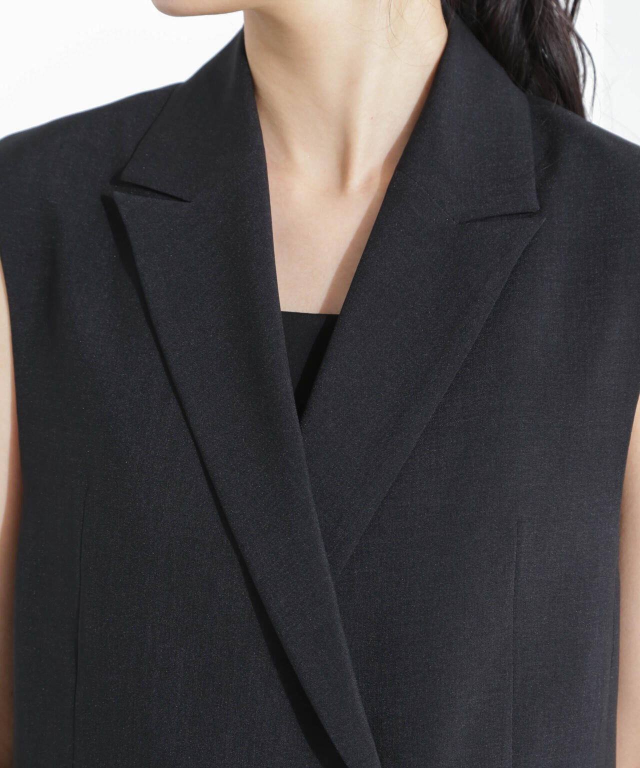 メランジドライ テーラードダブルジレ(セットアップ可) 6695116309