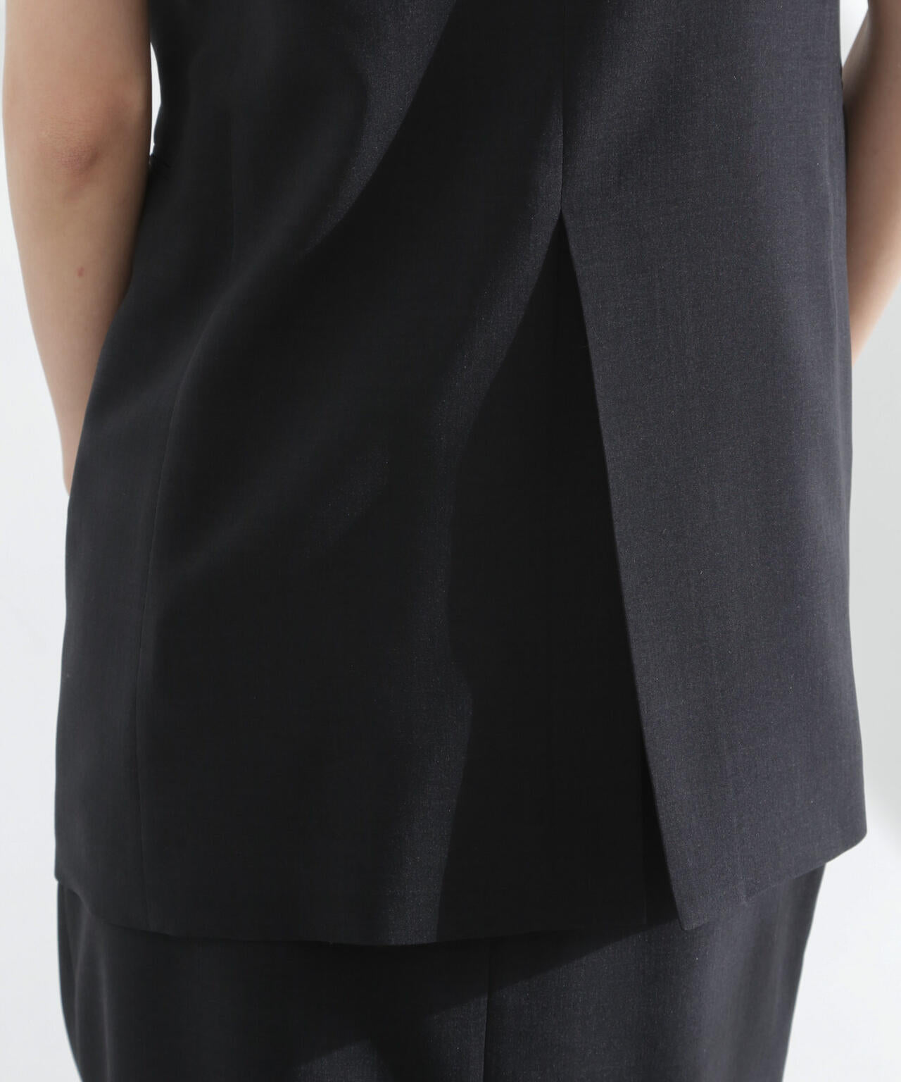 メランジドライ テーラードダブルジレ(セットアップ可) 6695116309