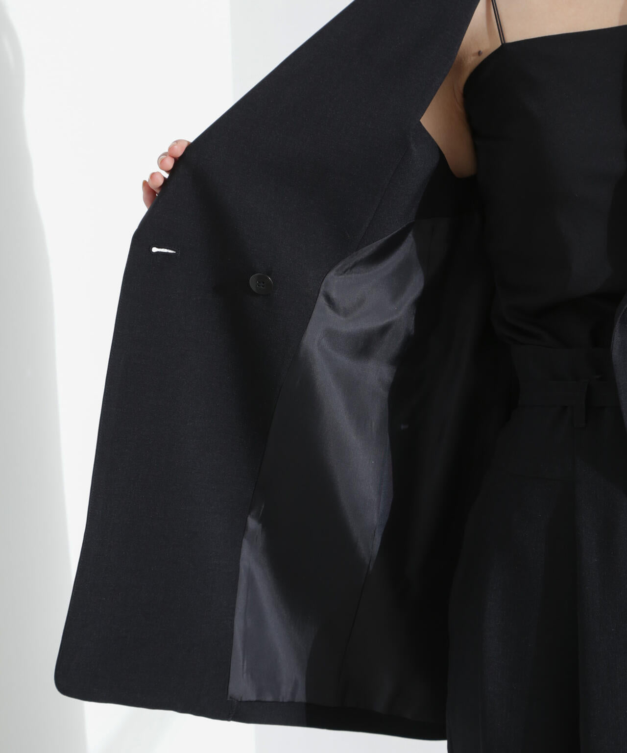 メランジドライ テーラードダブルジレ(セットアップ可) 6695116309