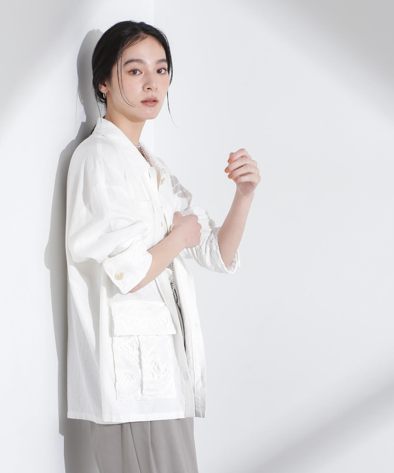 ポイントレースサファリジャケット 6695116316