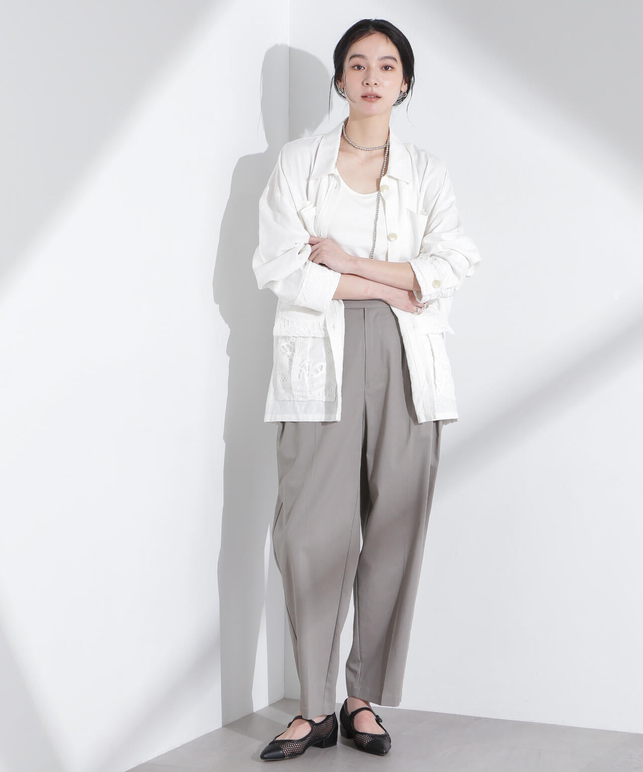 ポイントレースサファリジャケット 6695116316