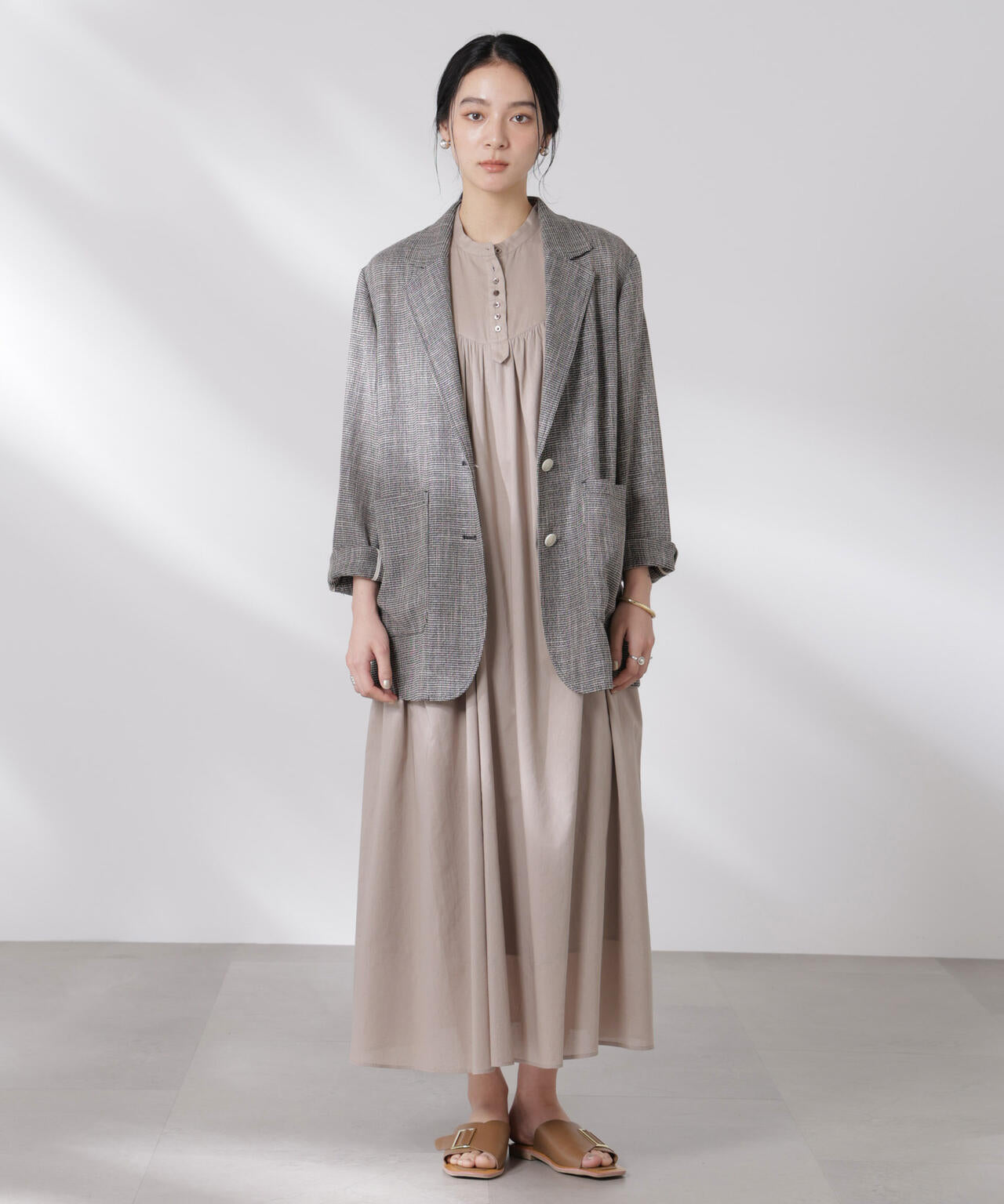 カラミ織りシングルジャケット 6695116317