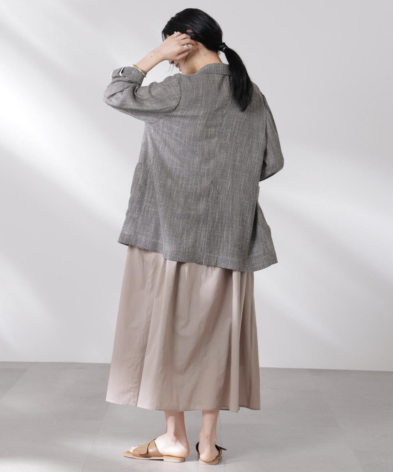 カラミ織りシングルジャケット 6695116317