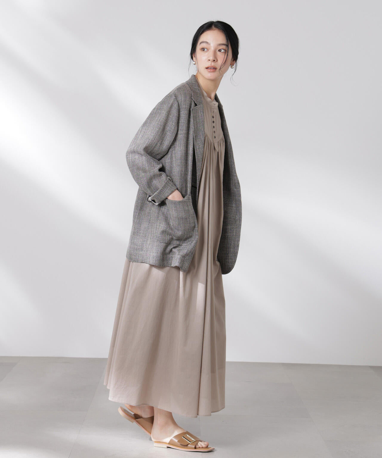 カラミ織りシングルジャケット 6695116317