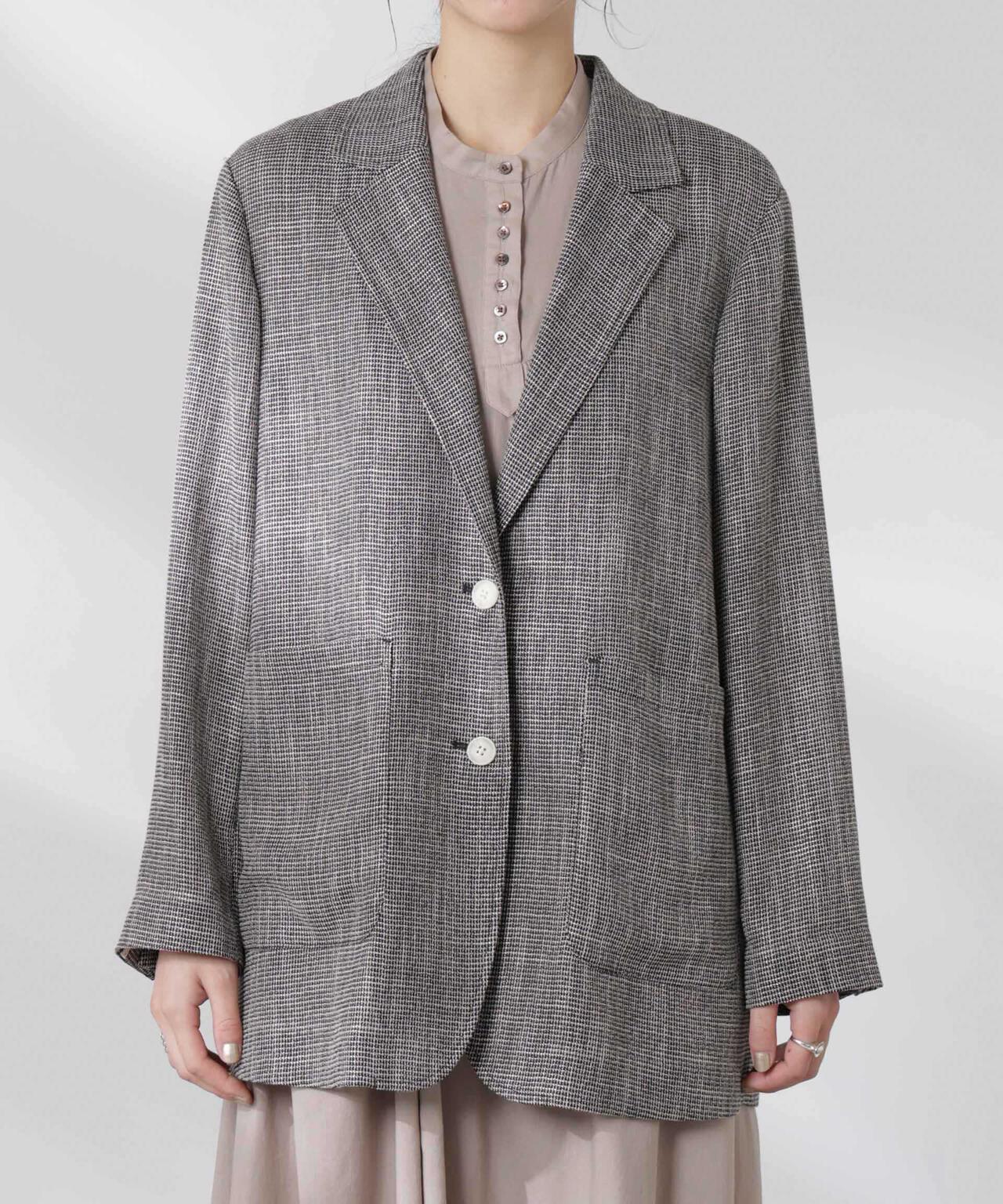 カラミ織りシングルジャケット 6695116317