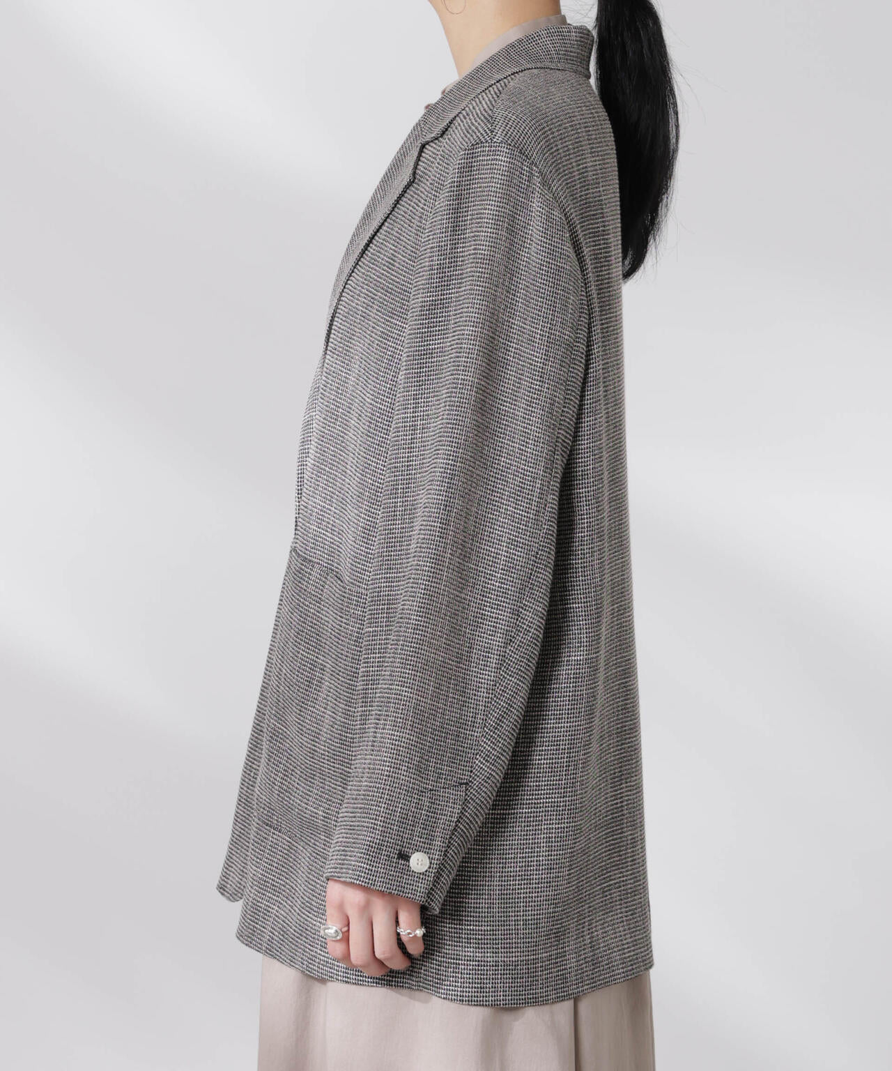 カラミ織りシングルジャケット 6695116317