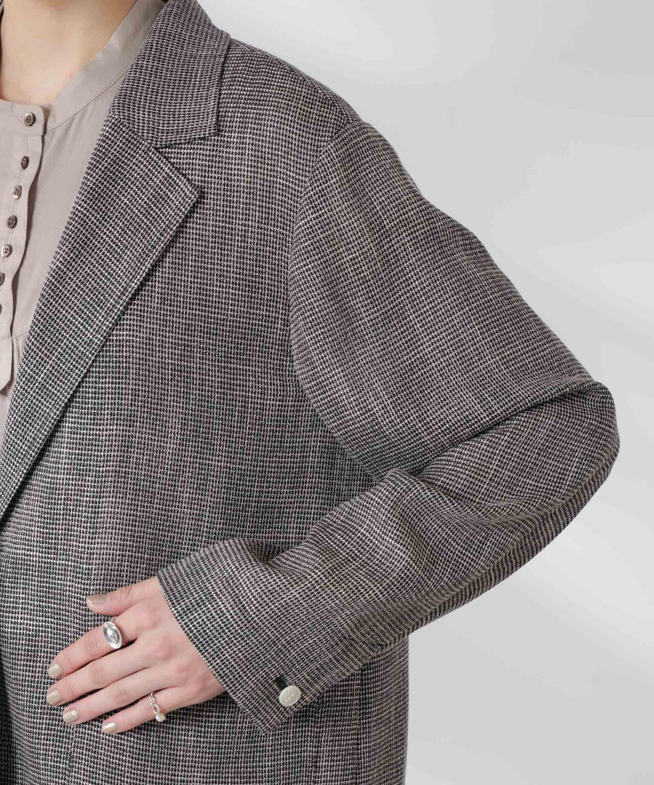 カラミ織りシングルジャケット 6695116317