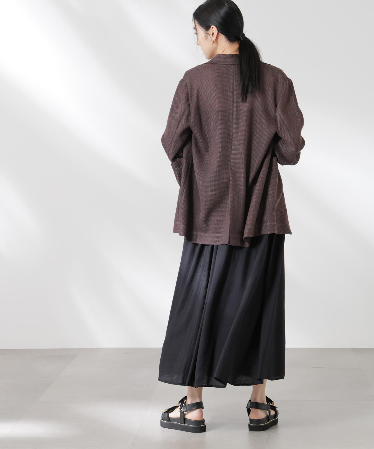 カラミ織りシングルジャケット 6695116317