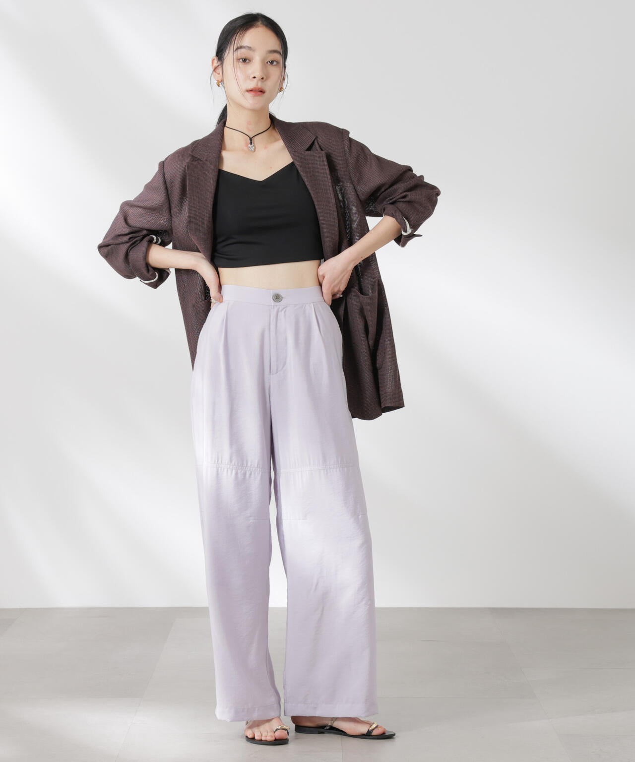 カラミ織りシングルジャケット 6695116317