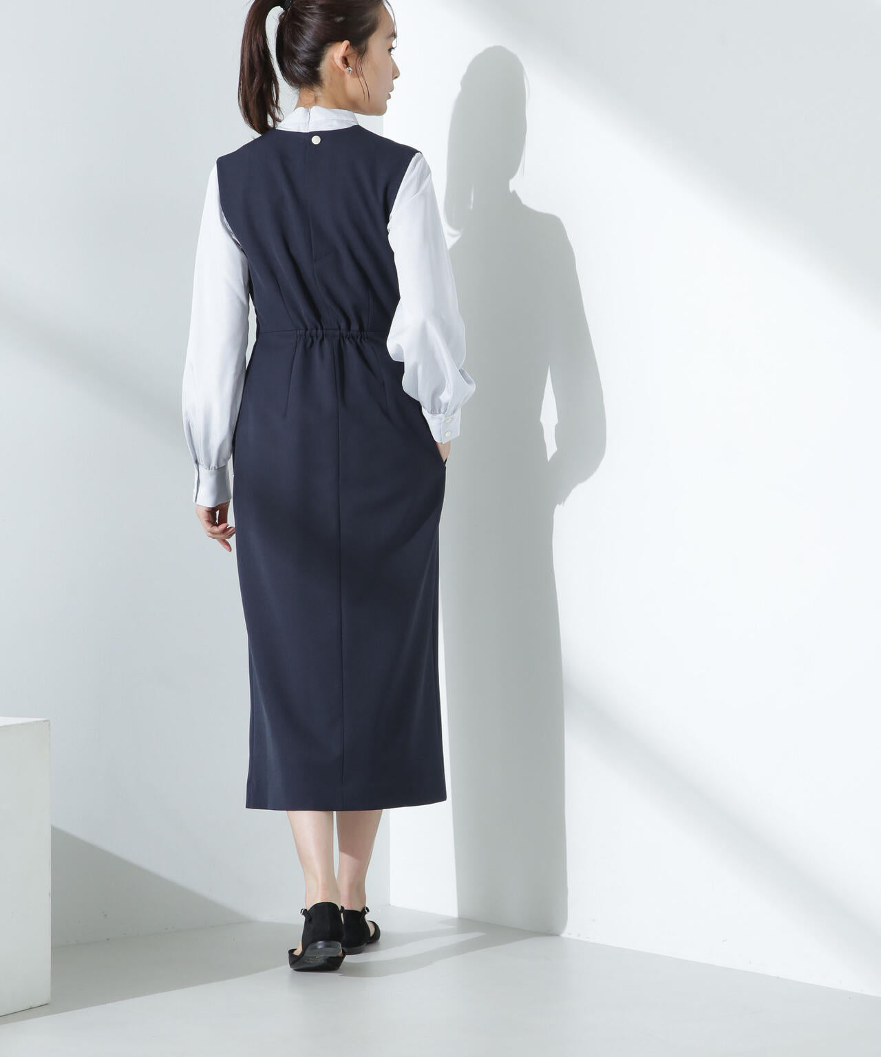 デイリーファンクション Vネックタックワンピース(セットアップ可) 6695119300