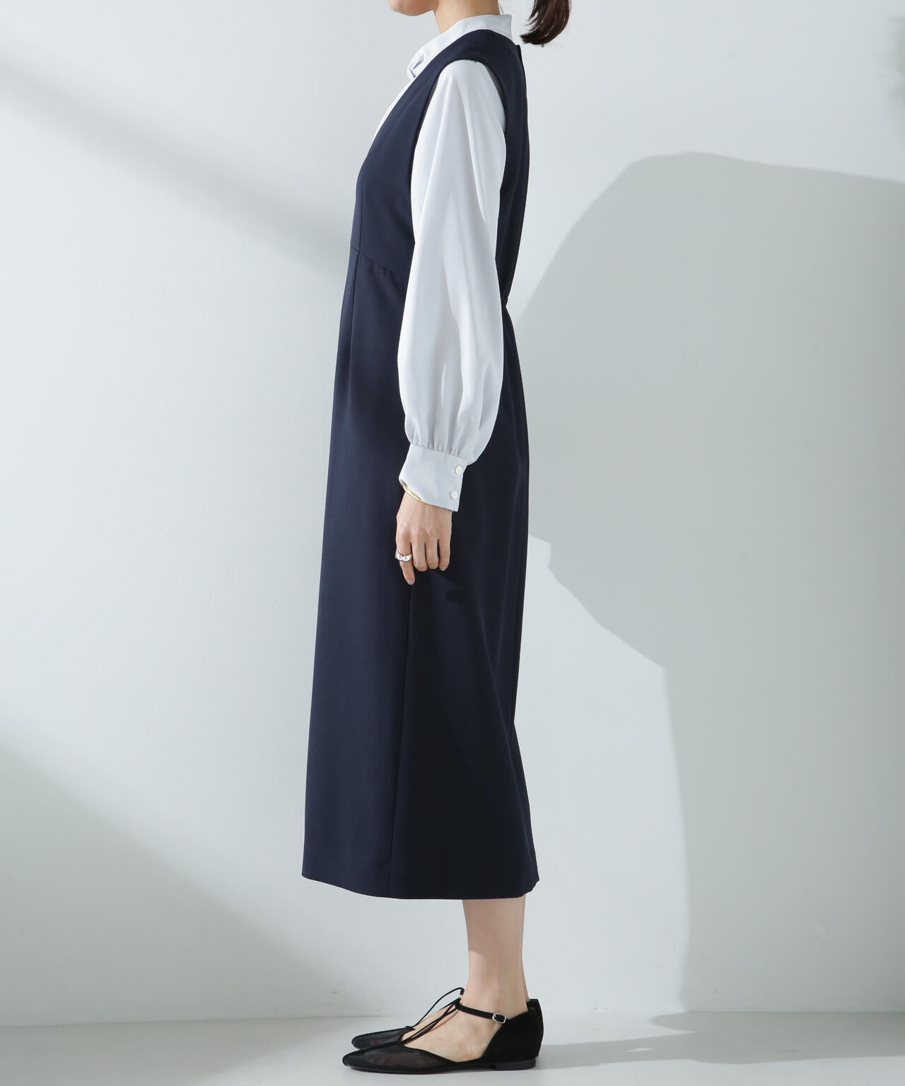デイリーファンクション Vネックタックワンピース(セットアップ可) 6695119300