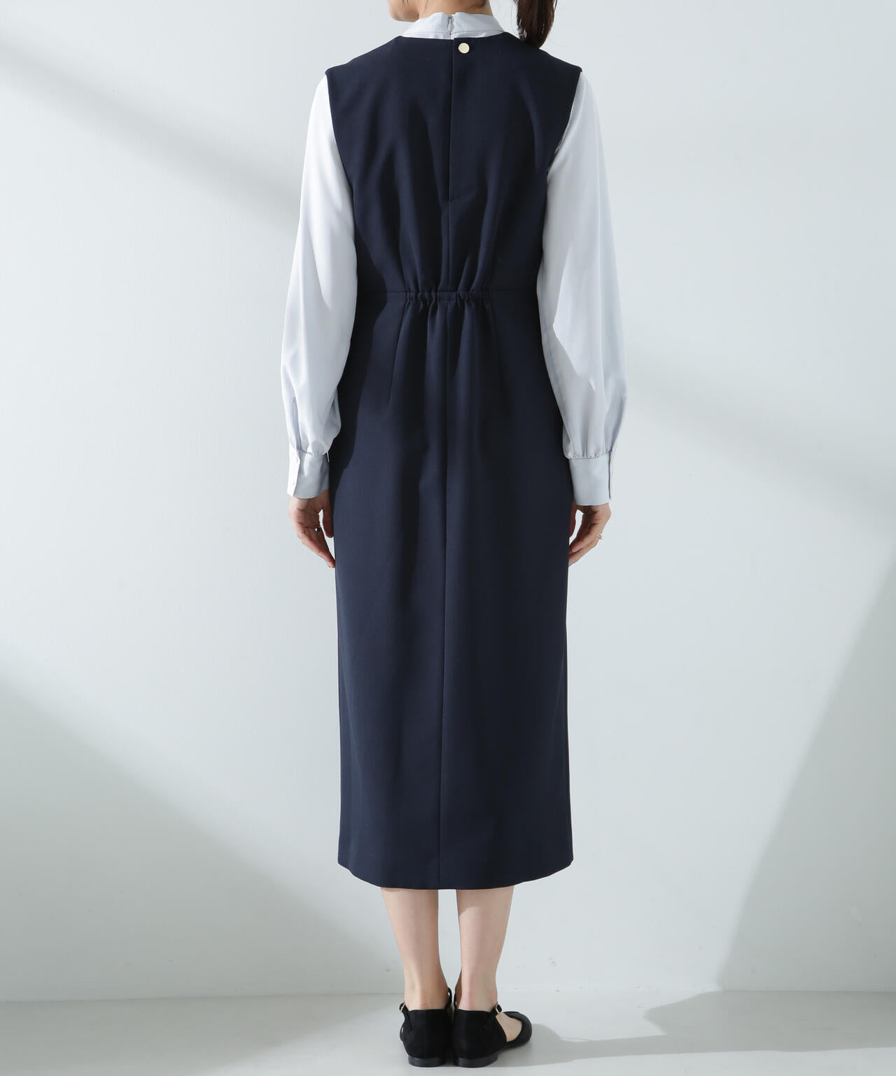 デイリーファンクション Vネックタックワンピース(セットアップ可) 6695119300