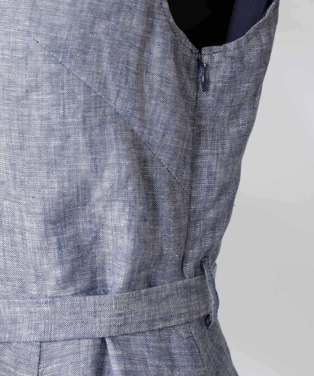 ヨーロピアンフラックス Aラインノースリーブワンピース 6695119301