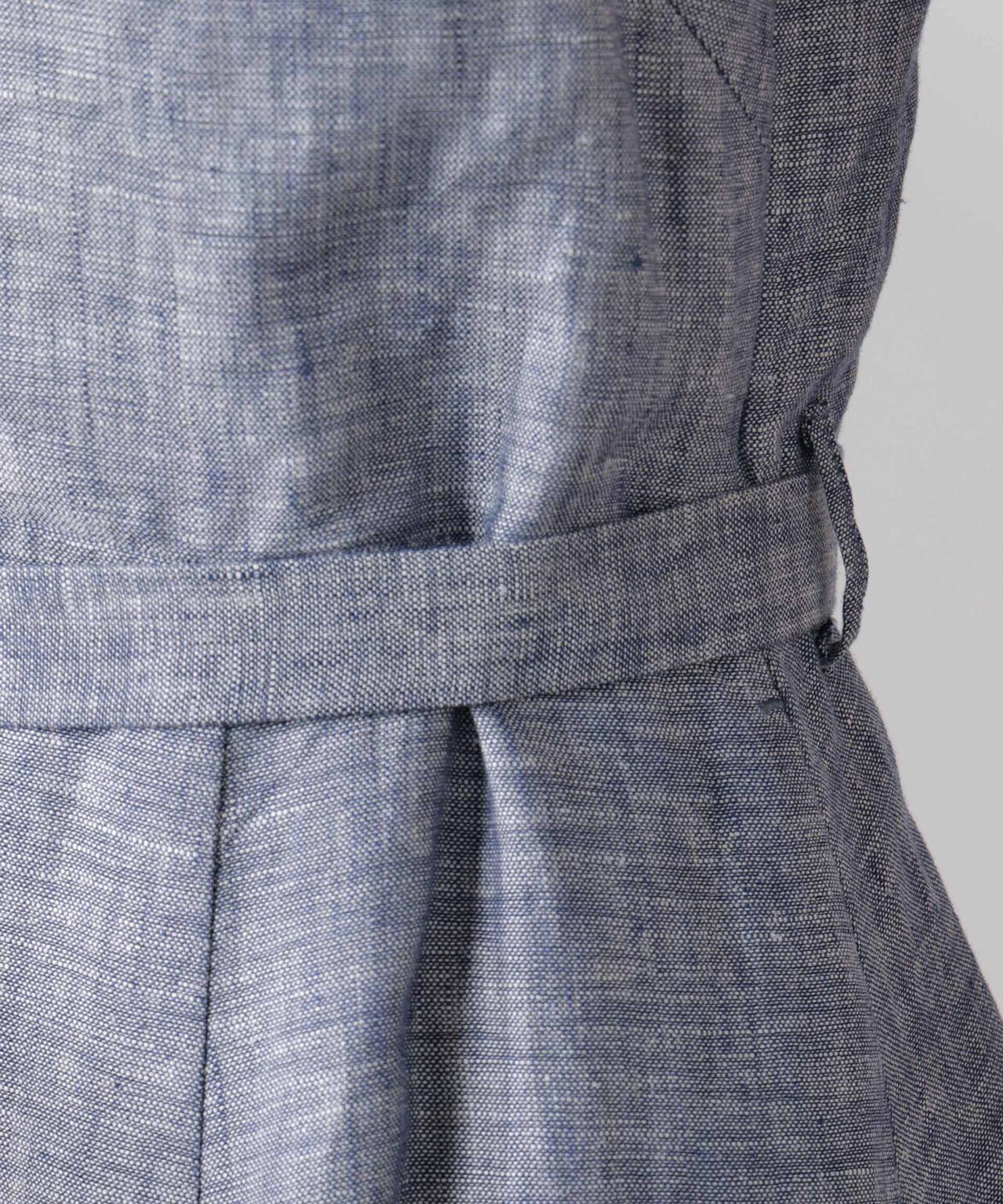 ヨーロピアンフラックス Aラインノースリーブワンピース 6695119301