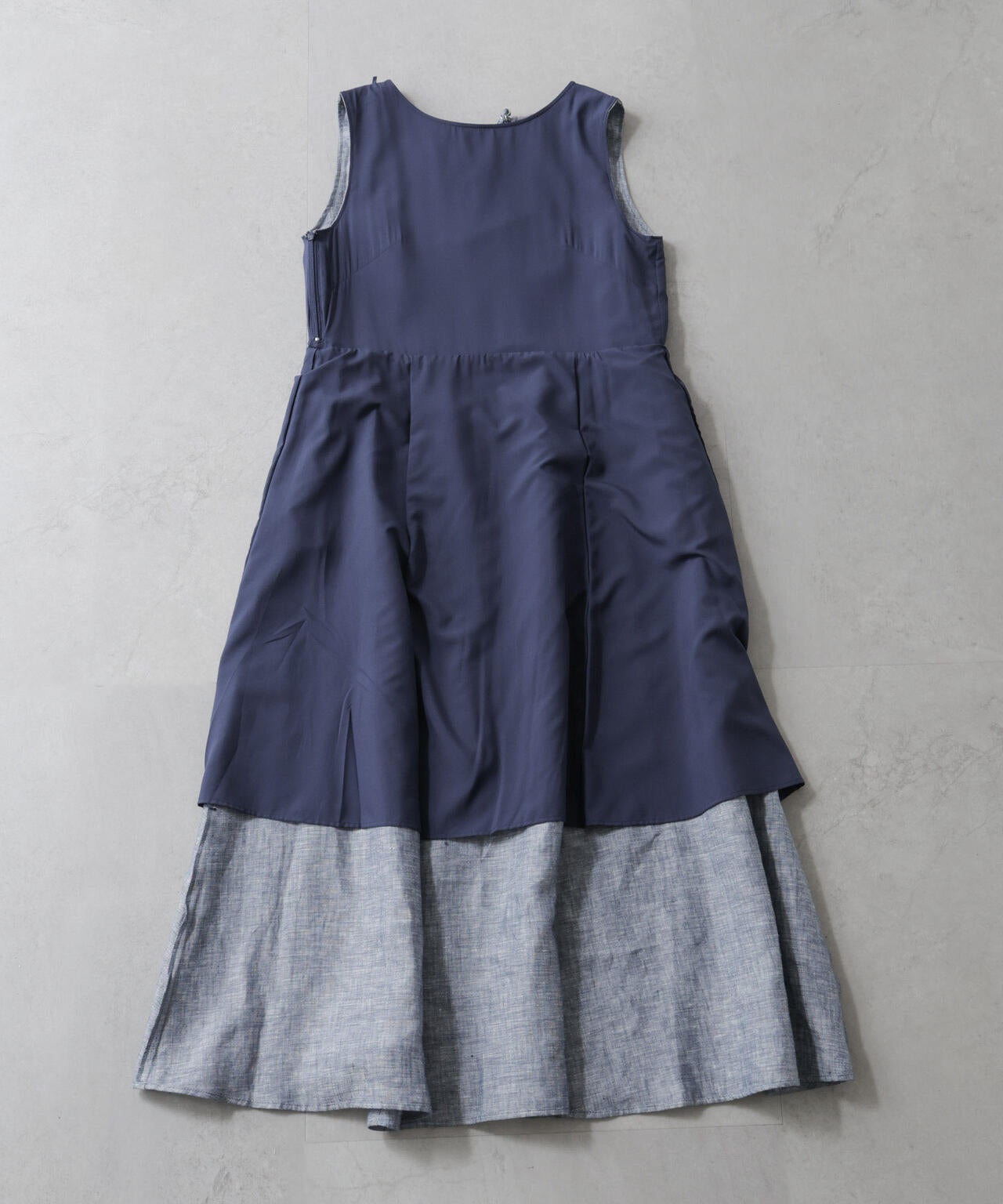 ヨーロピアンフラックス Aラインノースリーブワンピース 6695119301