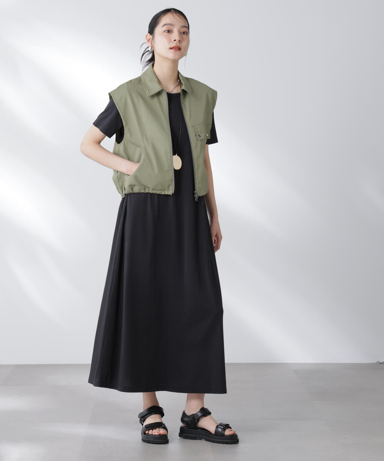 Anti Soaked(R) 汗染み防止フレアワンピース 6695119304