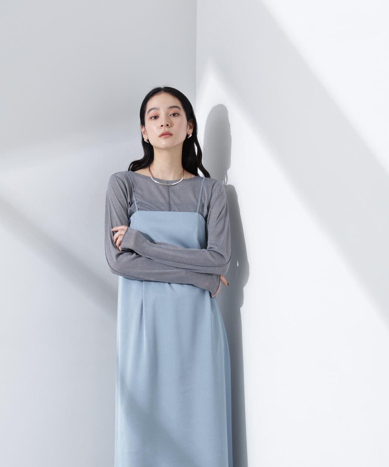 サテンキャミワンピース 6695119310