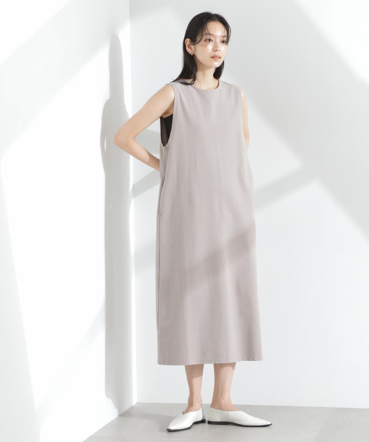 「MC」coveross(R)ツイル調 冷感プレーティング天竺ワンピース 6695119318