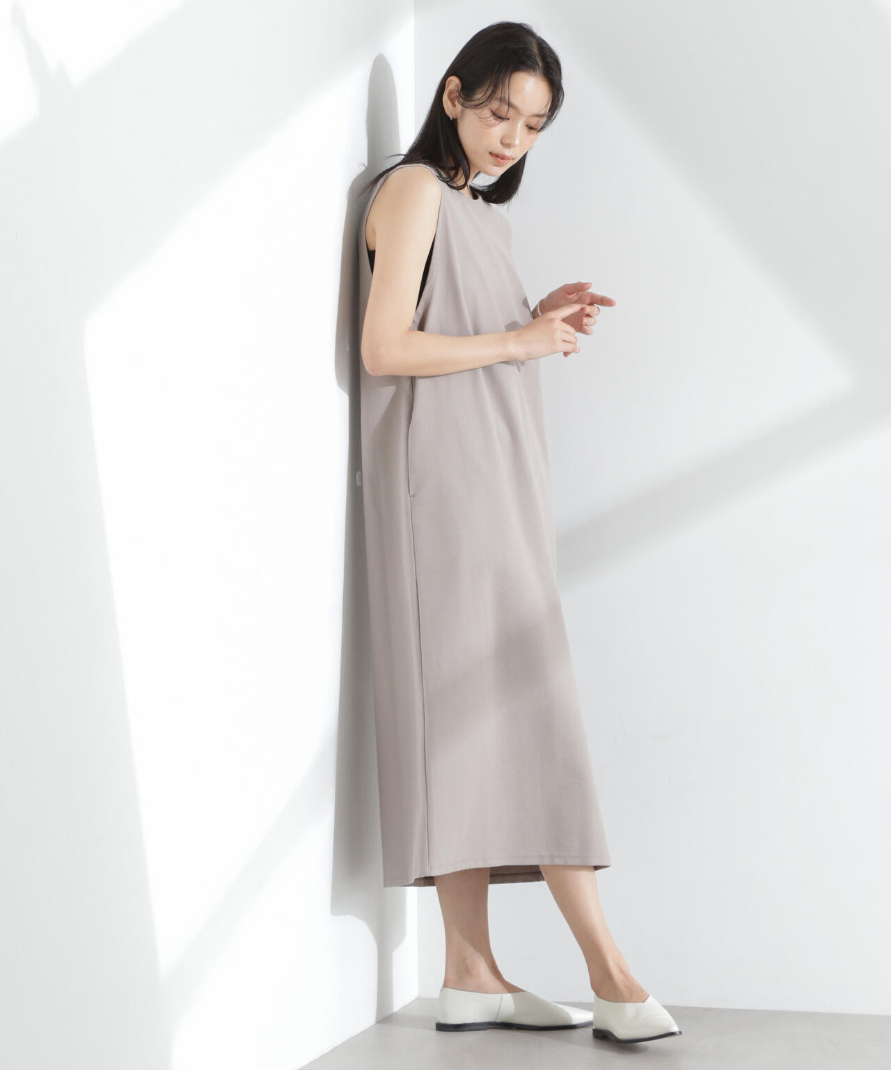 「MC」coveross(R)ツイル調 冷感プレーティング天竺ワンピース 6695119318