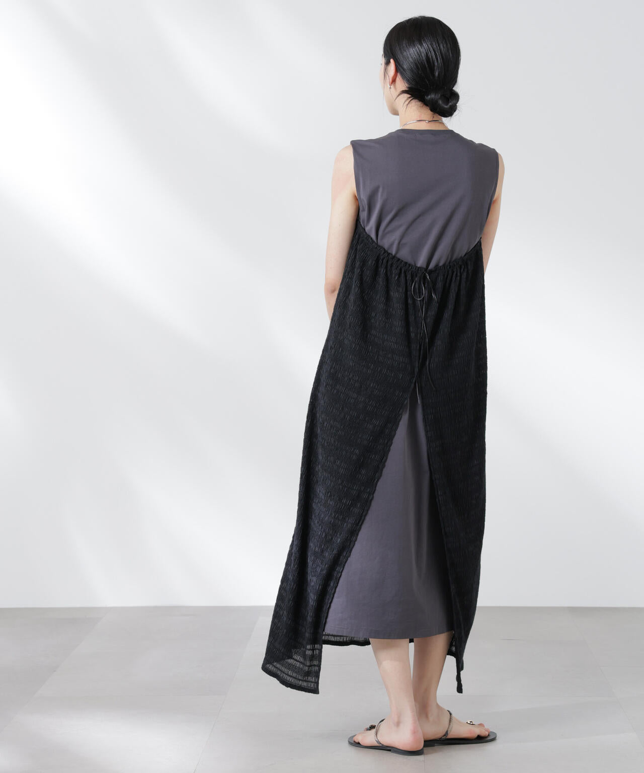 シャーリングベアドッキングカットワンピース 6695119324