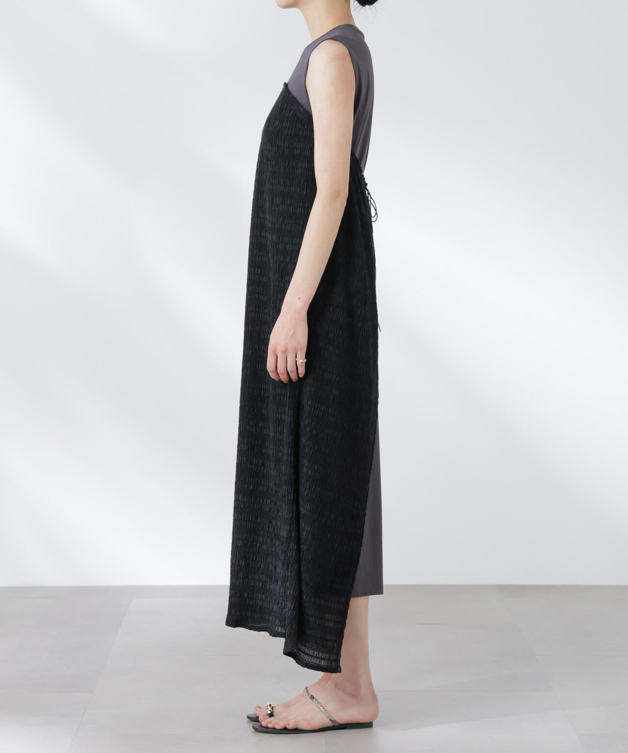 シャーリングベアドッキングカットワンピース 6695119324