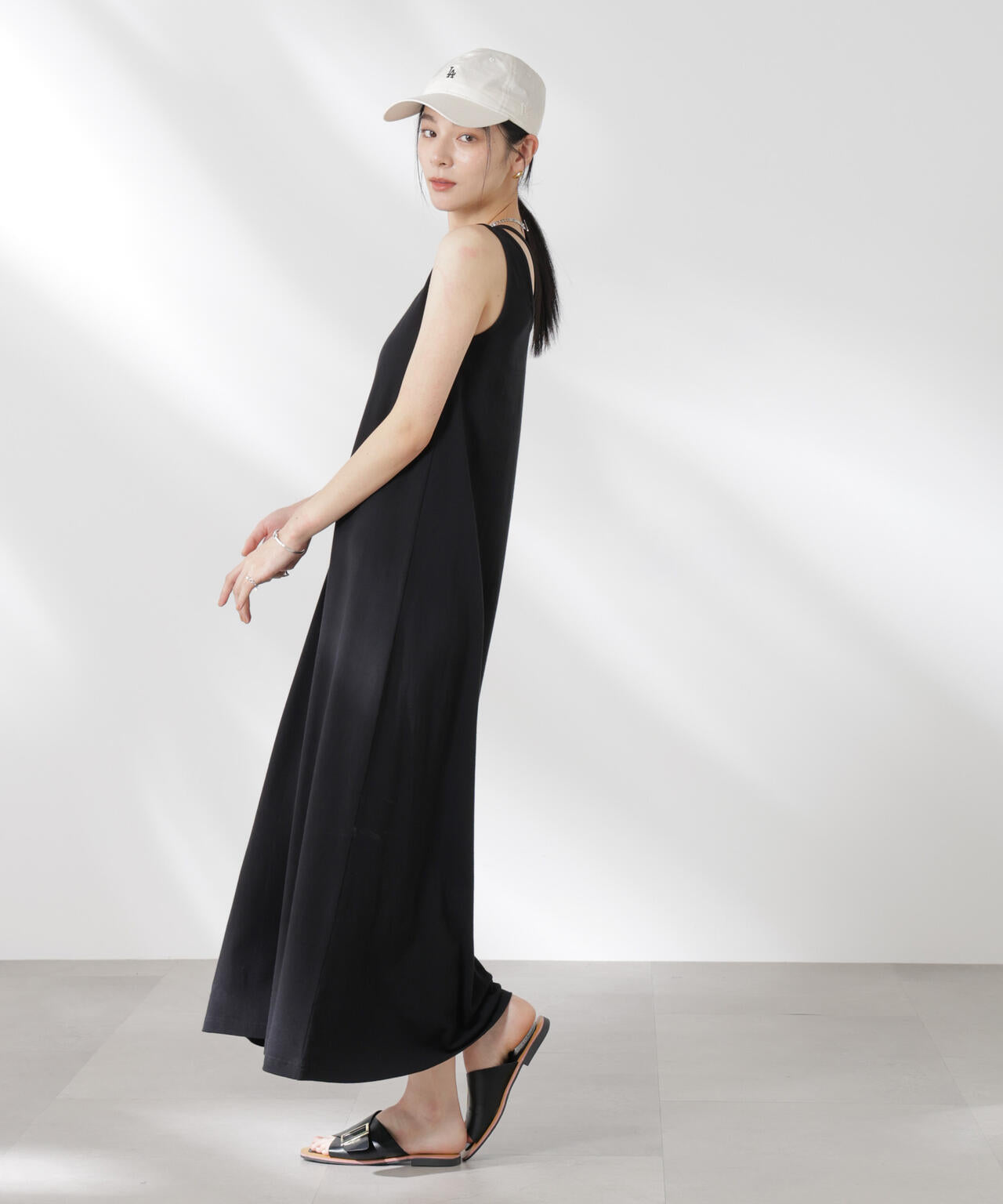 カップ付きアシメタンクレイヤードワンピース 6695119327