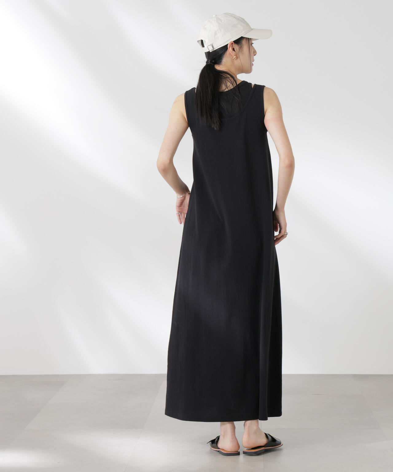 カップ付きアシメタンクレイヤードワンピース 6695119327