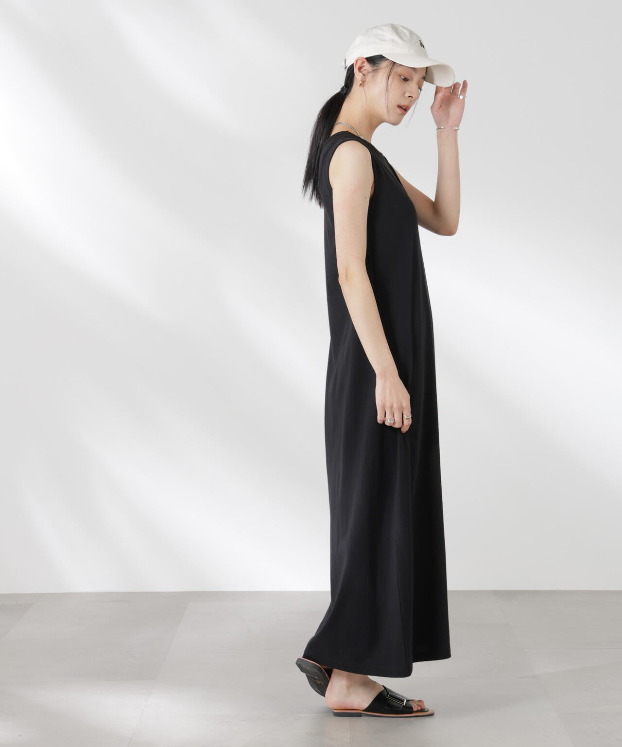 カップ付きアシメタンクレイヤードワンピース 6695119327