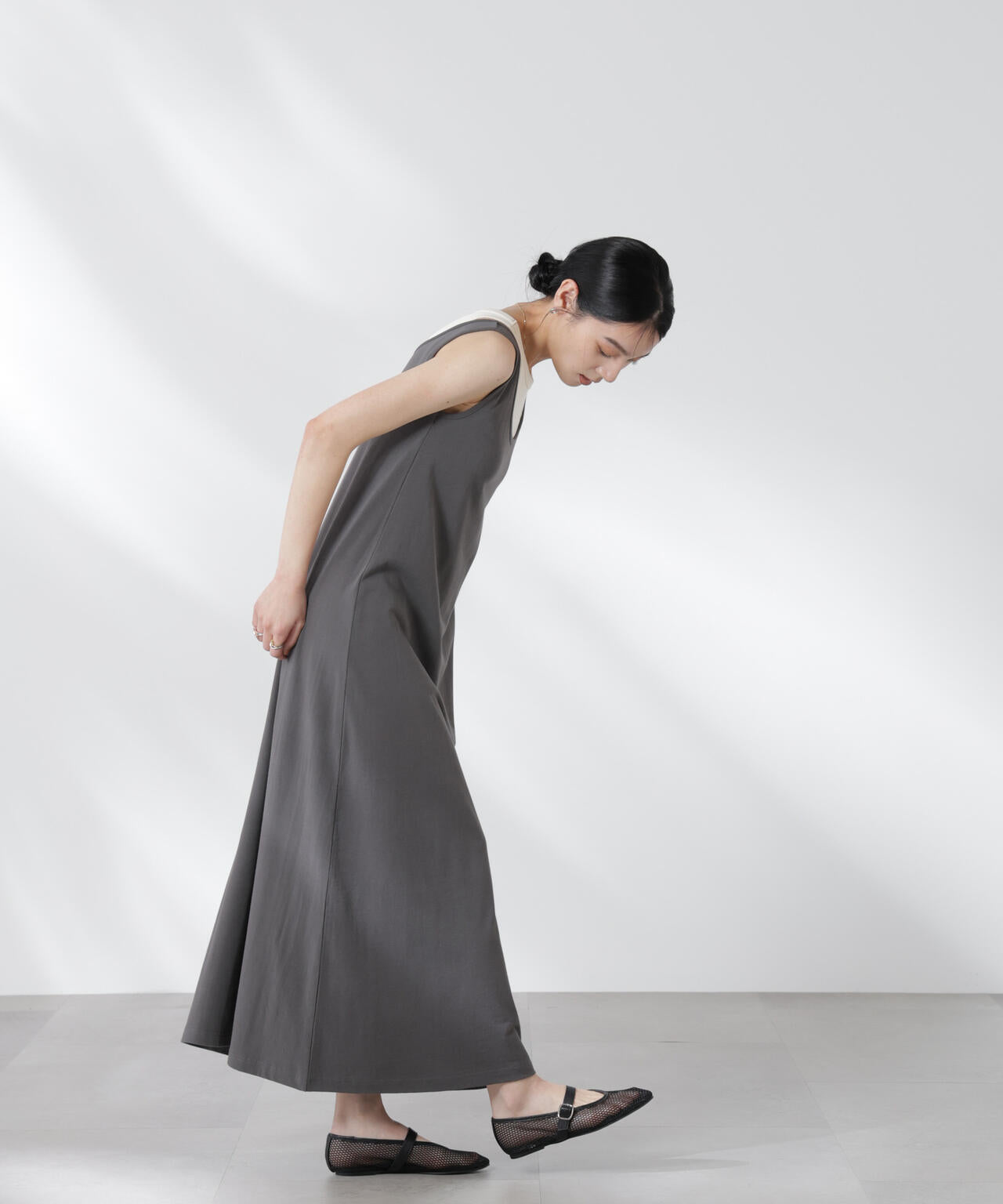 カップ付きアシメタンクレイヤードワンピース 6695119327