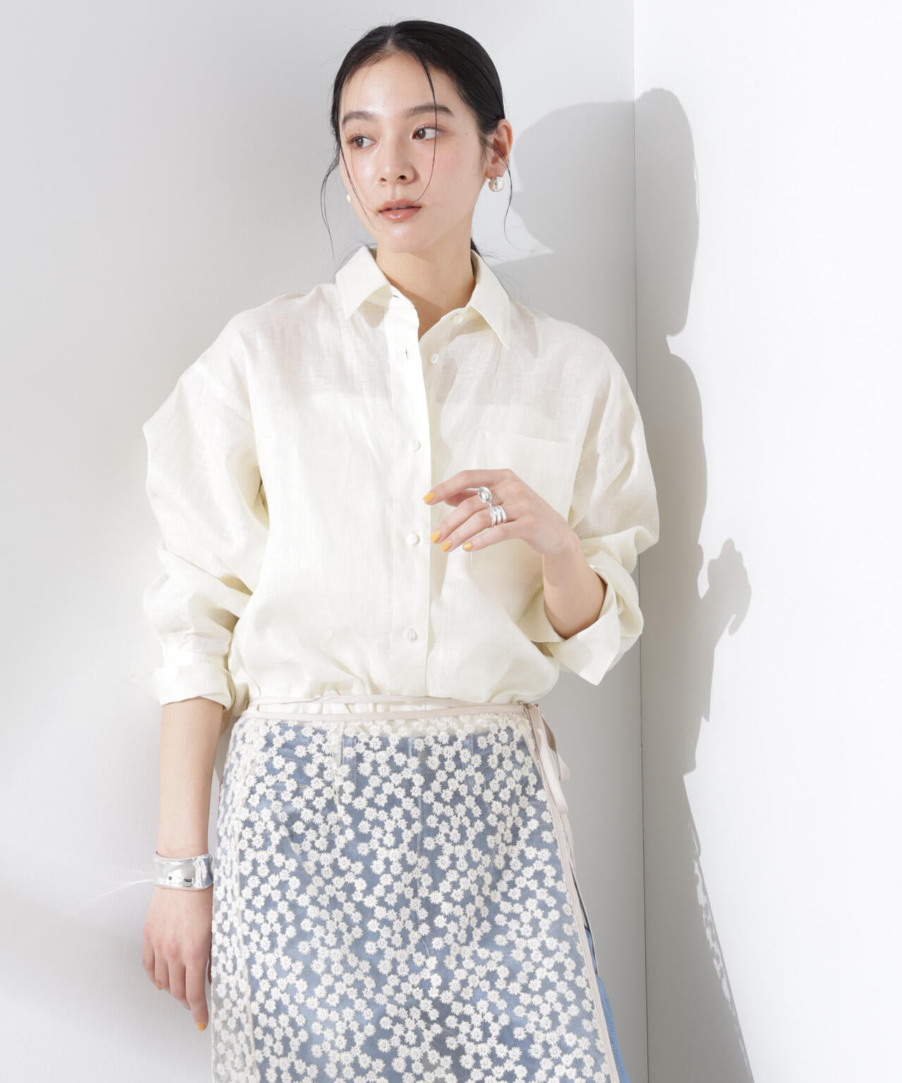 ヨーロピアンフラックス シアーシャツ(セットアップ可) 6695120300