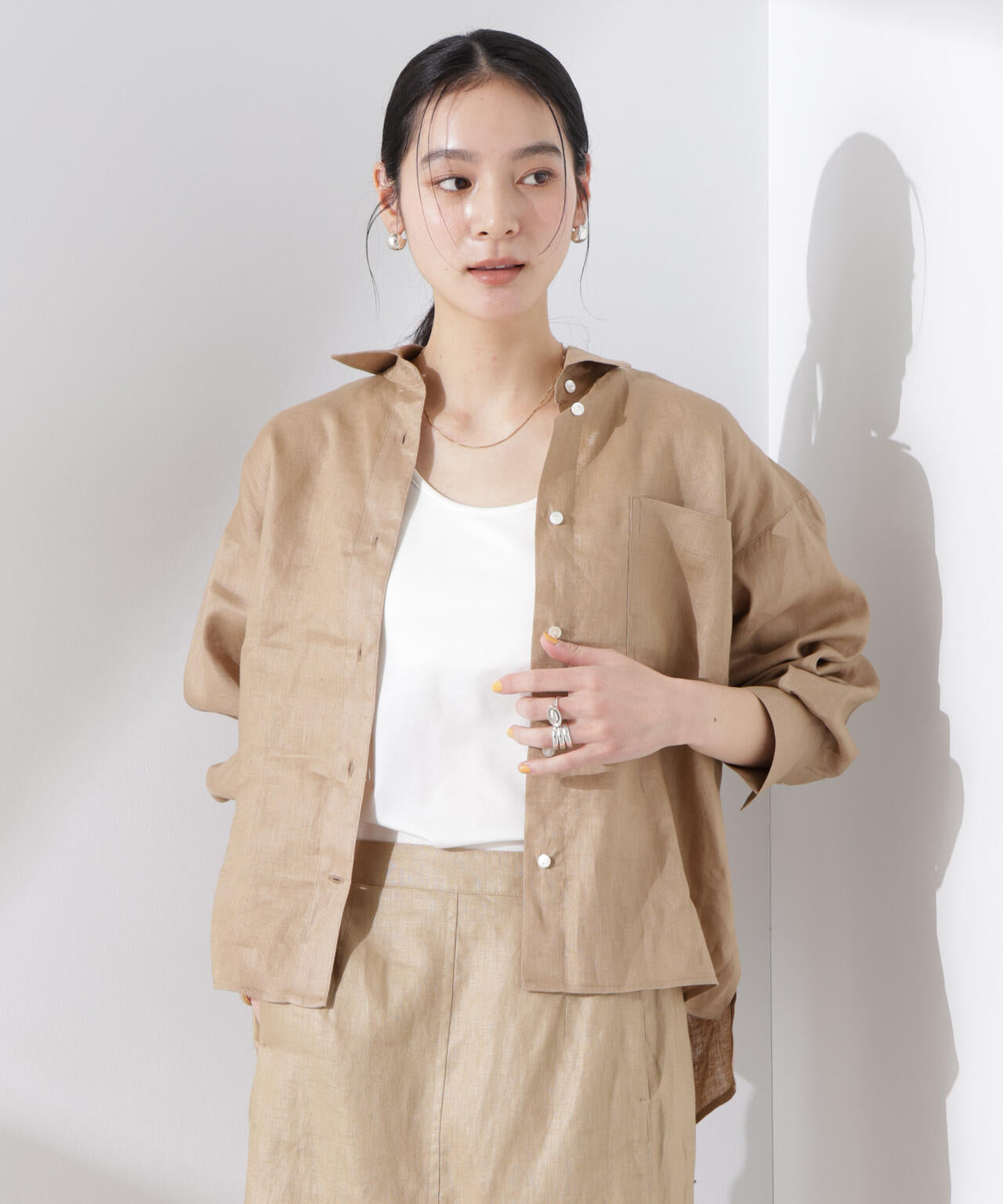 ヨーロピアンフラックス シアーシャツ(セットアップ可) 6695120300