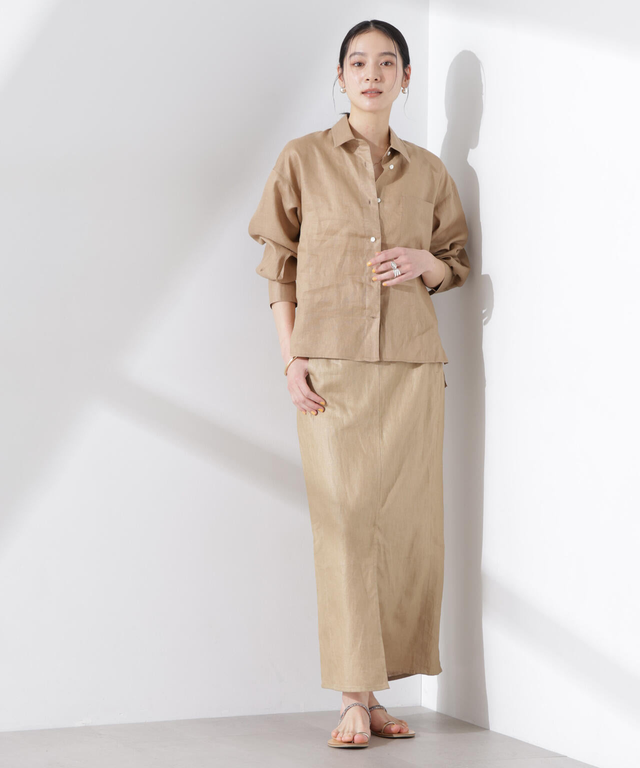 ヨーロピアンフラックス シアーシャツ(セットアップ可) 6695120300