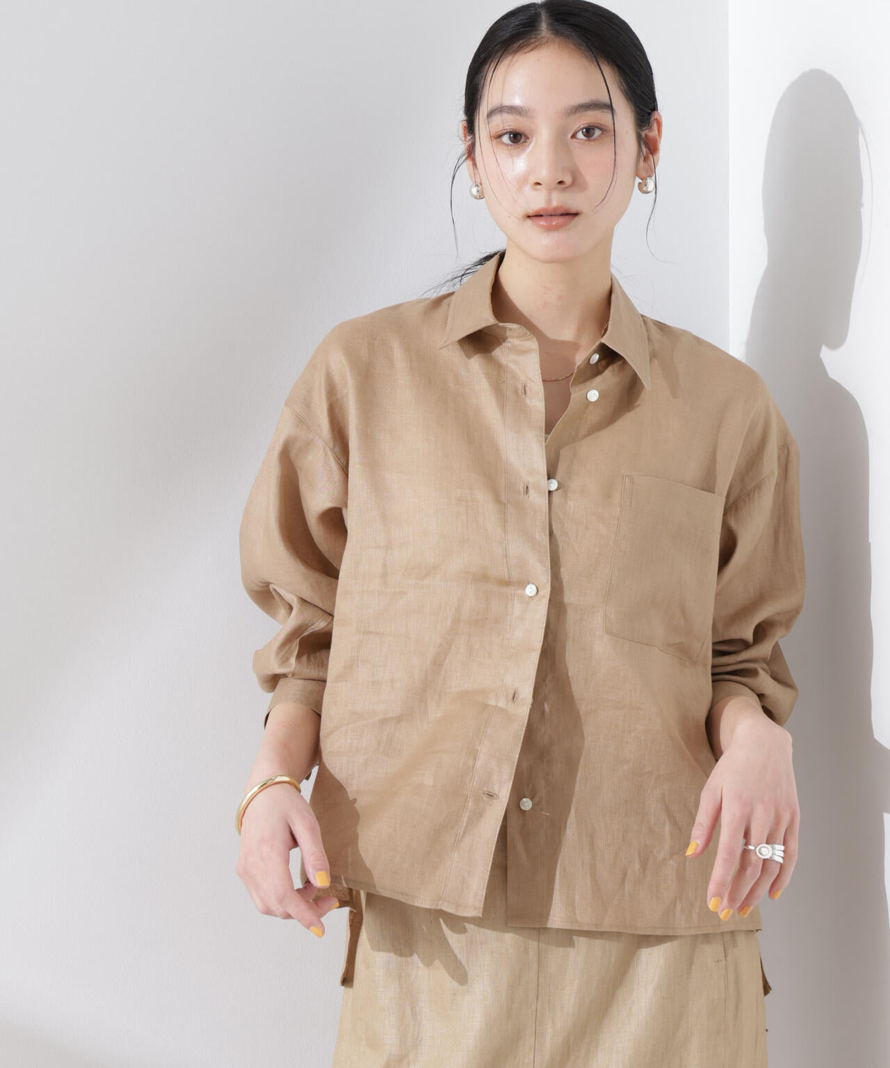 ヨーロピアンフラックス シアーシャツ(セットアップ可) 6695120300