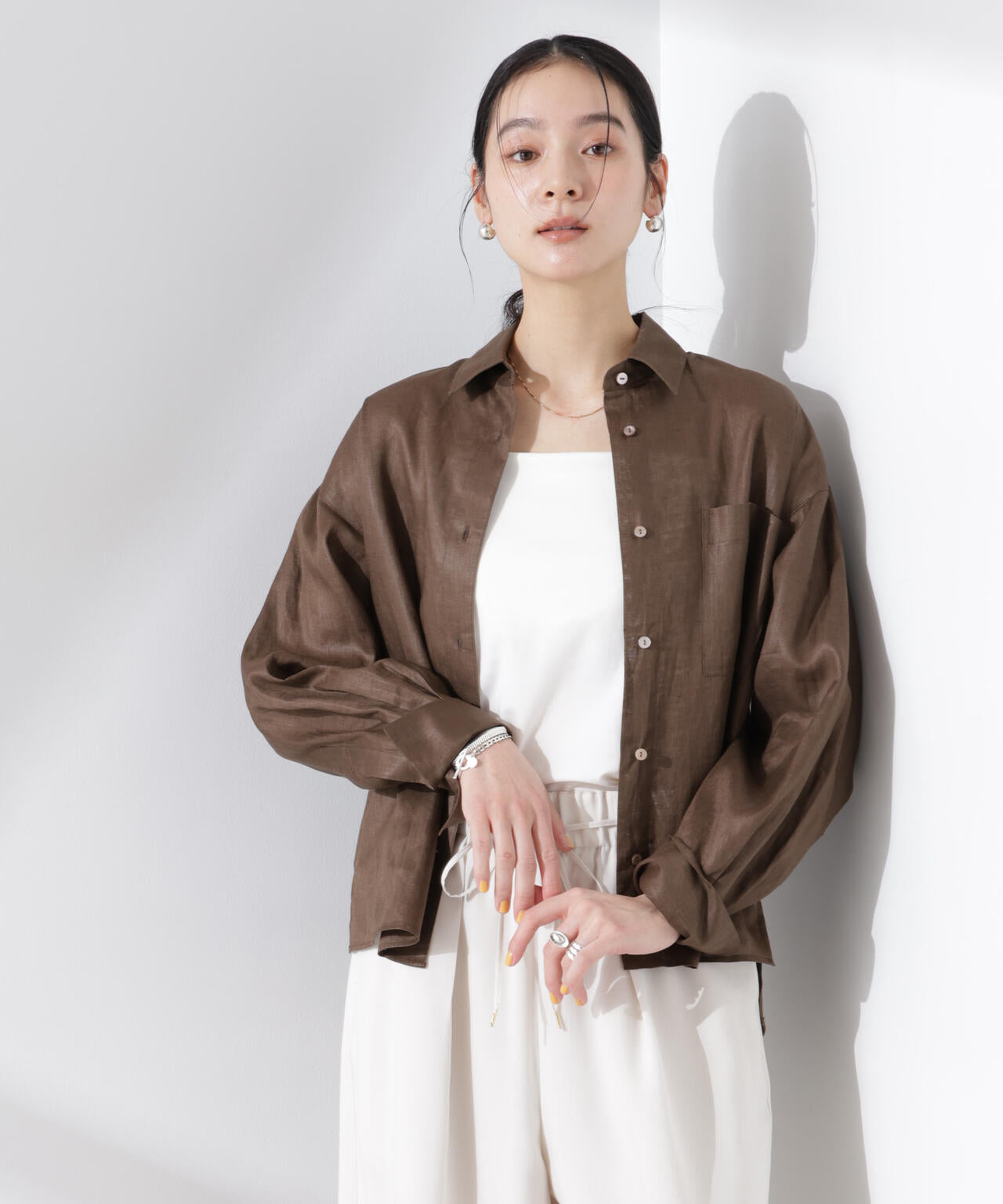 ヨーロピアンフラックス シアーシャツ(セットアップ可) 6695120300