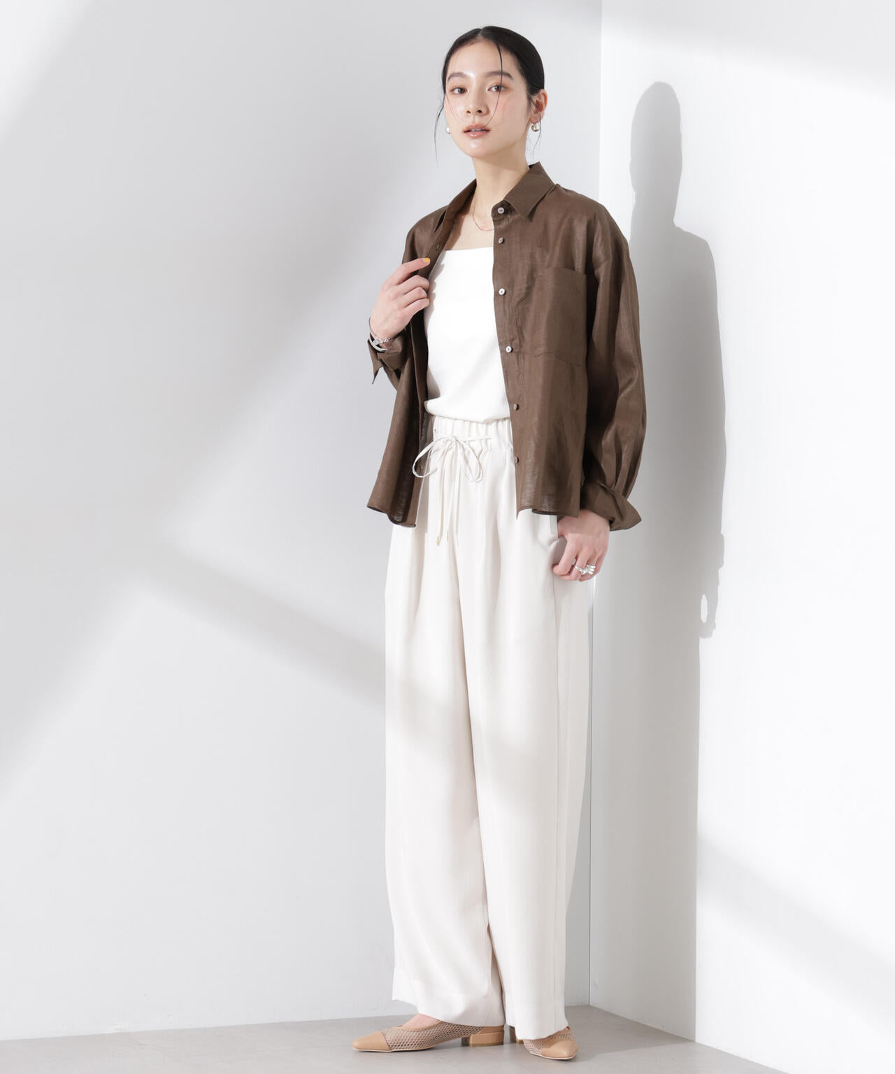 ヨーロピアンフラックス シアーシャツ(セットアップ可) 6695120300